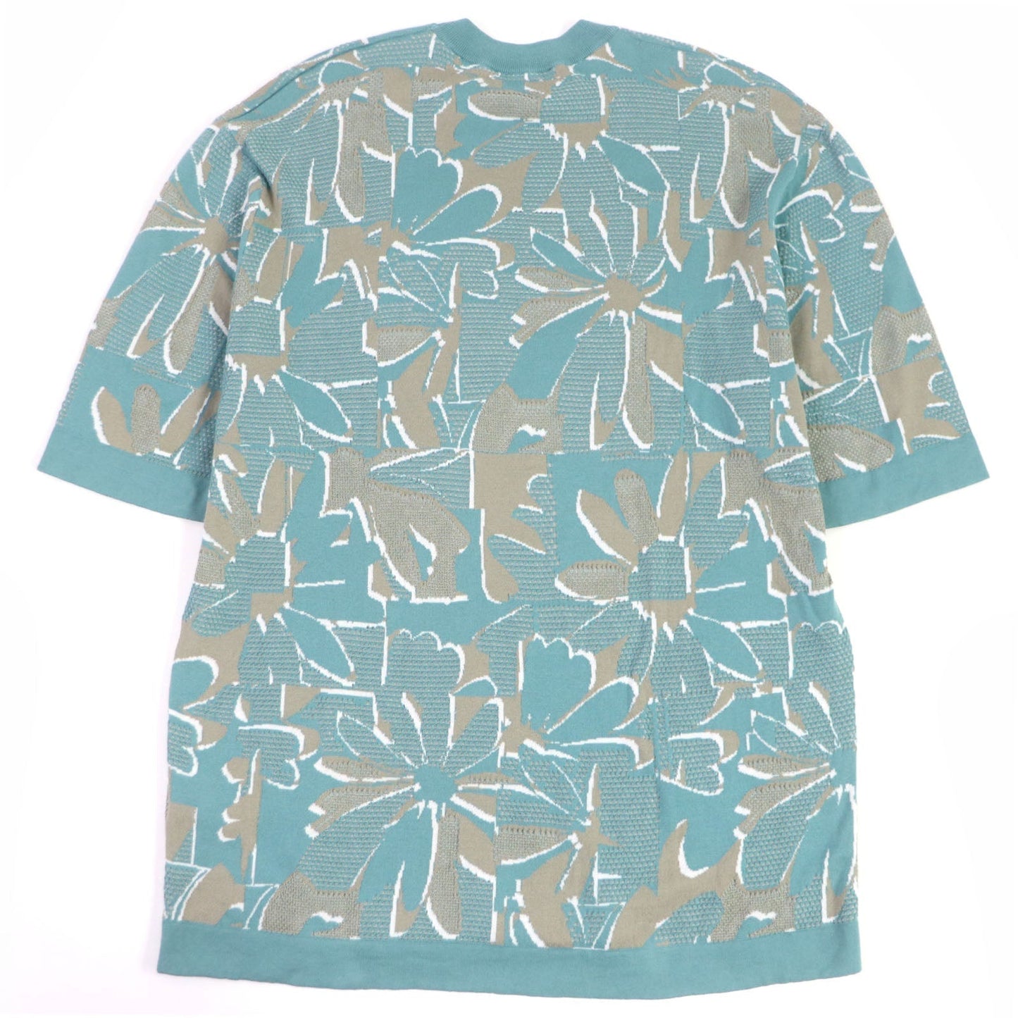HERMES Short sleeve knit cotton Light blue XL