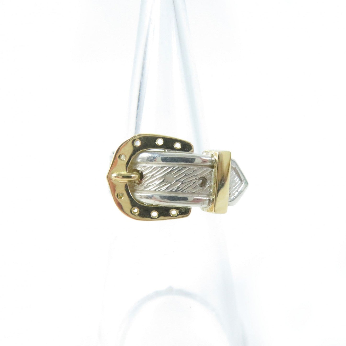 HERMES Ring Main:SV925 , Main:750 Silver gold Horseshoe Combi Ring Women Used