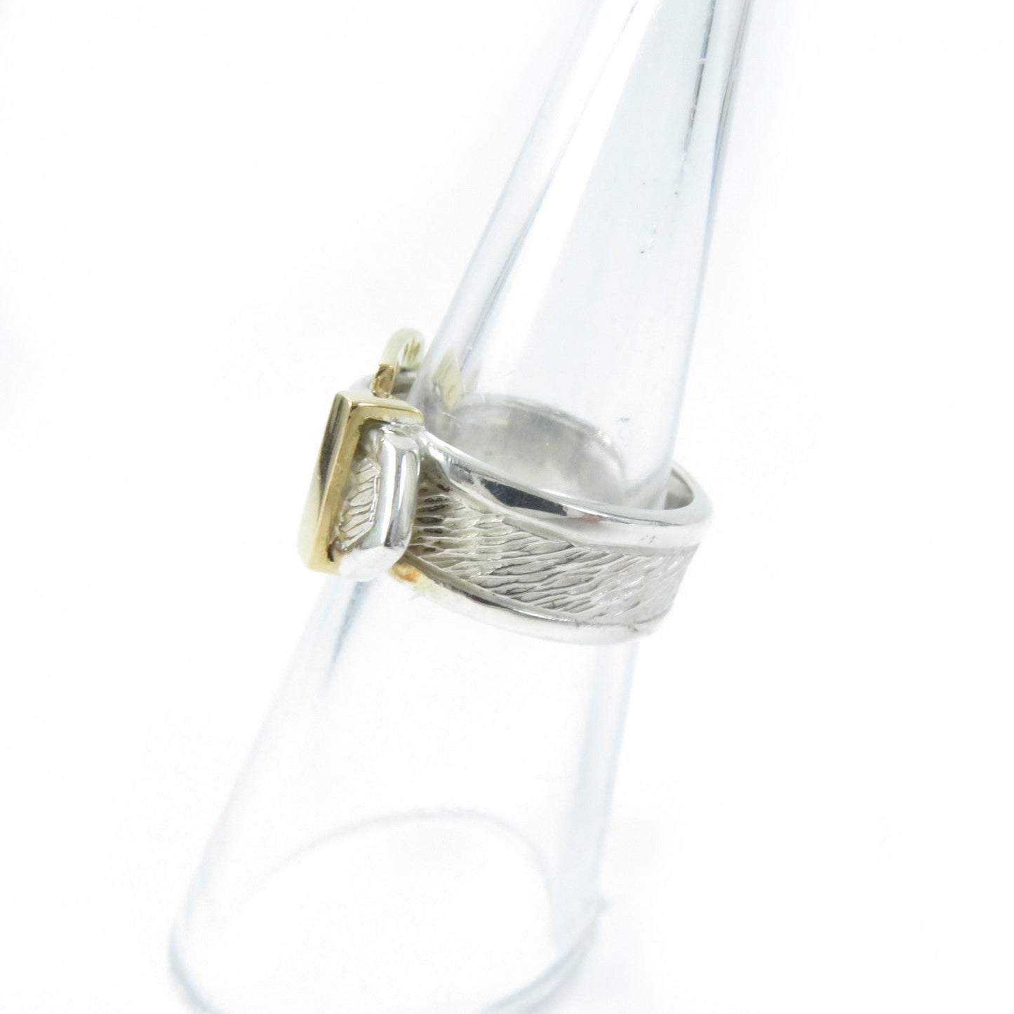 HERMES Ring Main:SV925 , Main:750 Silver gold Horseshoe Combi Ring Women Used