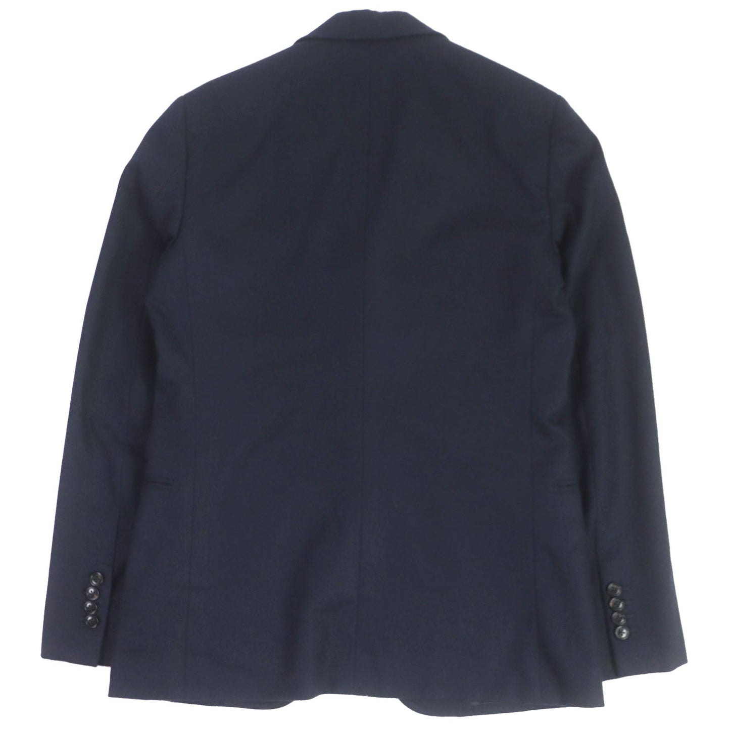 HERMES tailored jacket Outer: 100% wool, Lining: 100% cupra, Part: 100% cotton, Part: Lamb leather Navy mens 44 Used