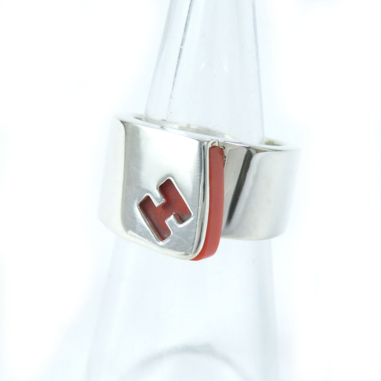 HERMES Ring SV925 Silver orange 50