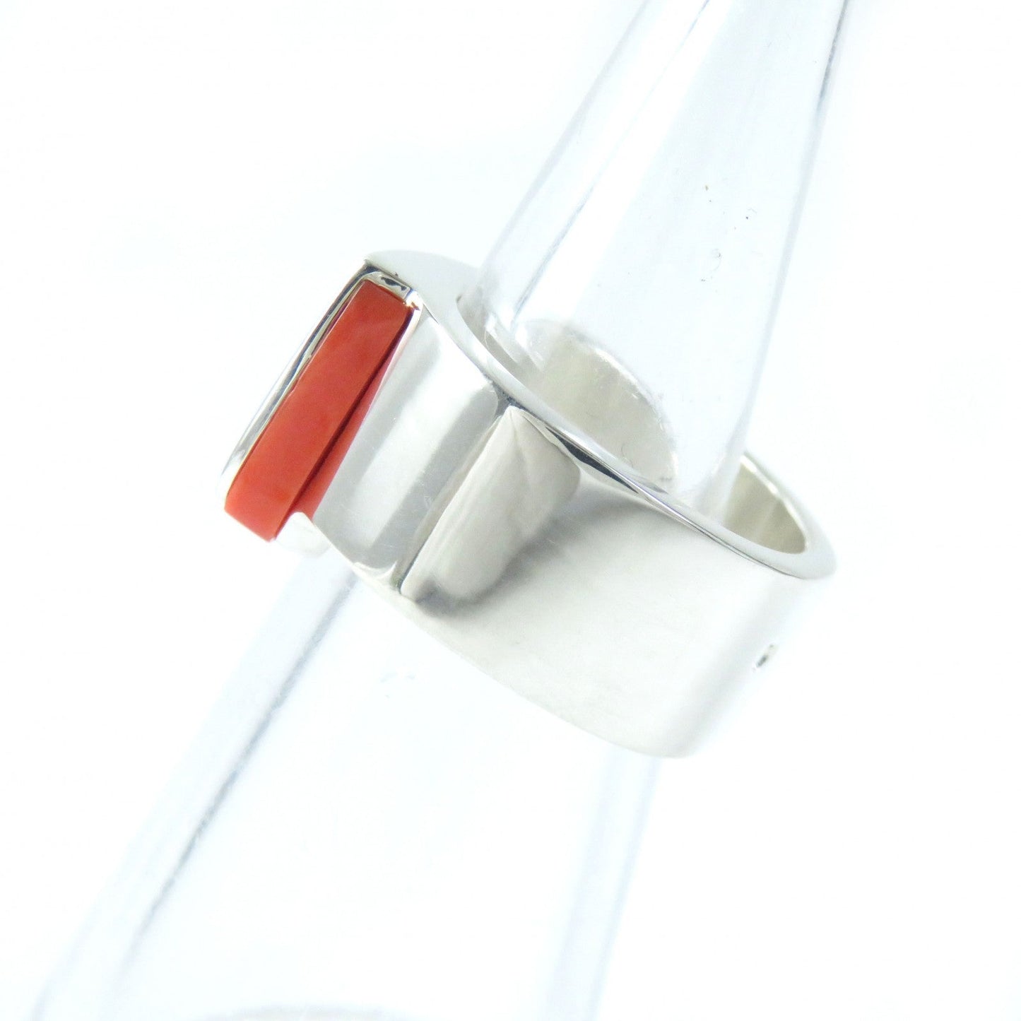 HERMES Ring SV925 Silver orange 50