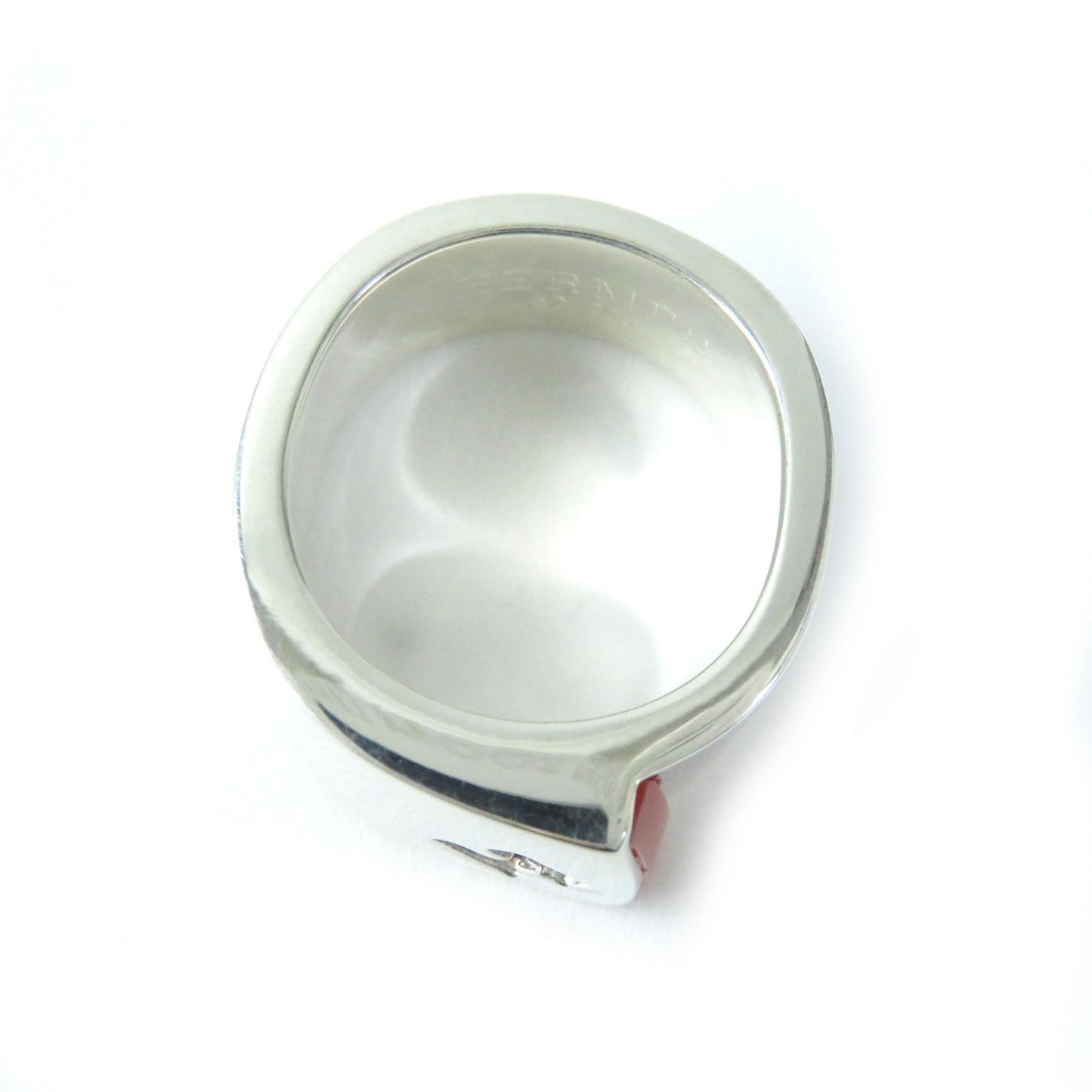 HERMES Ring SV925 Silver orange 50