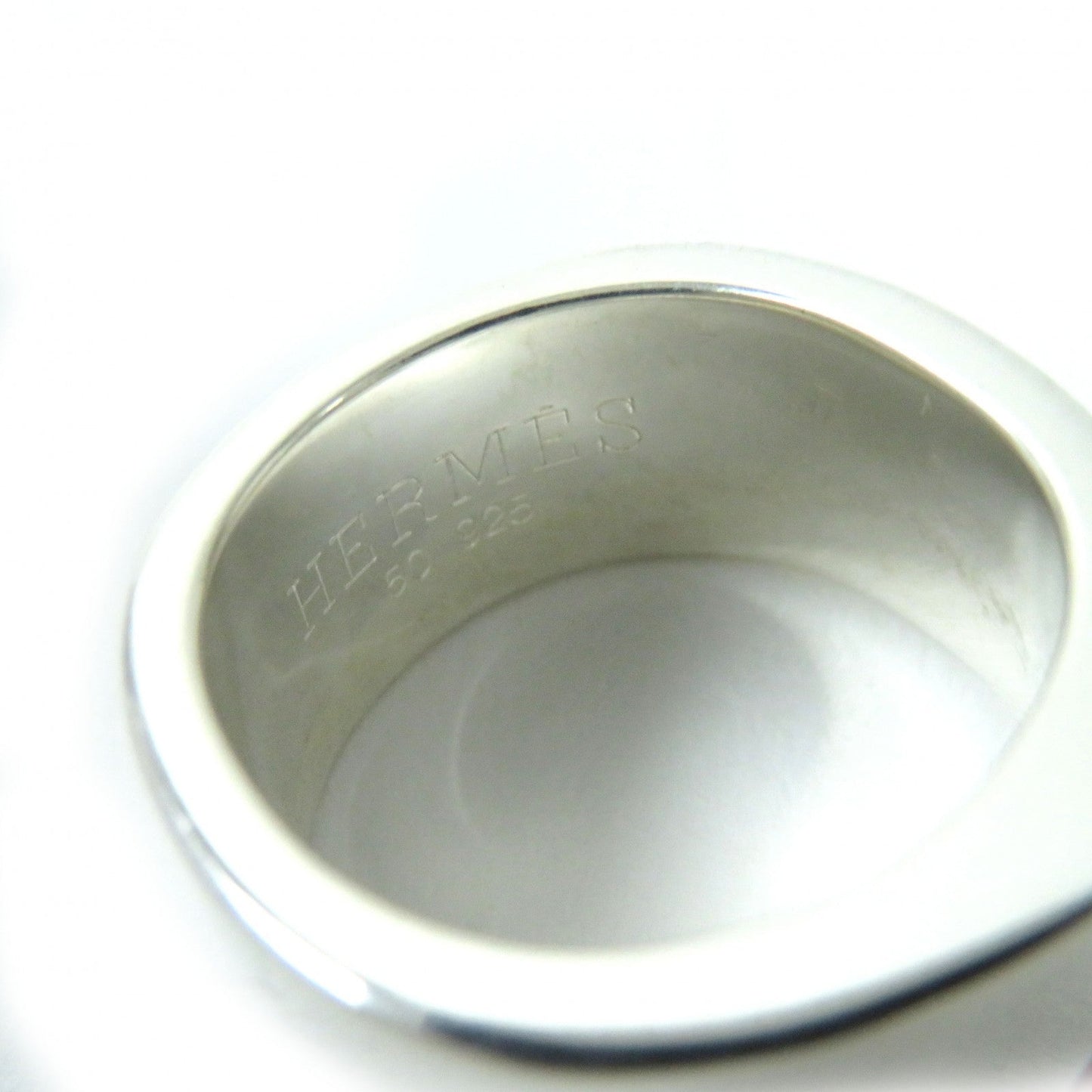 HERMES Ring SV925 Silver orange 50