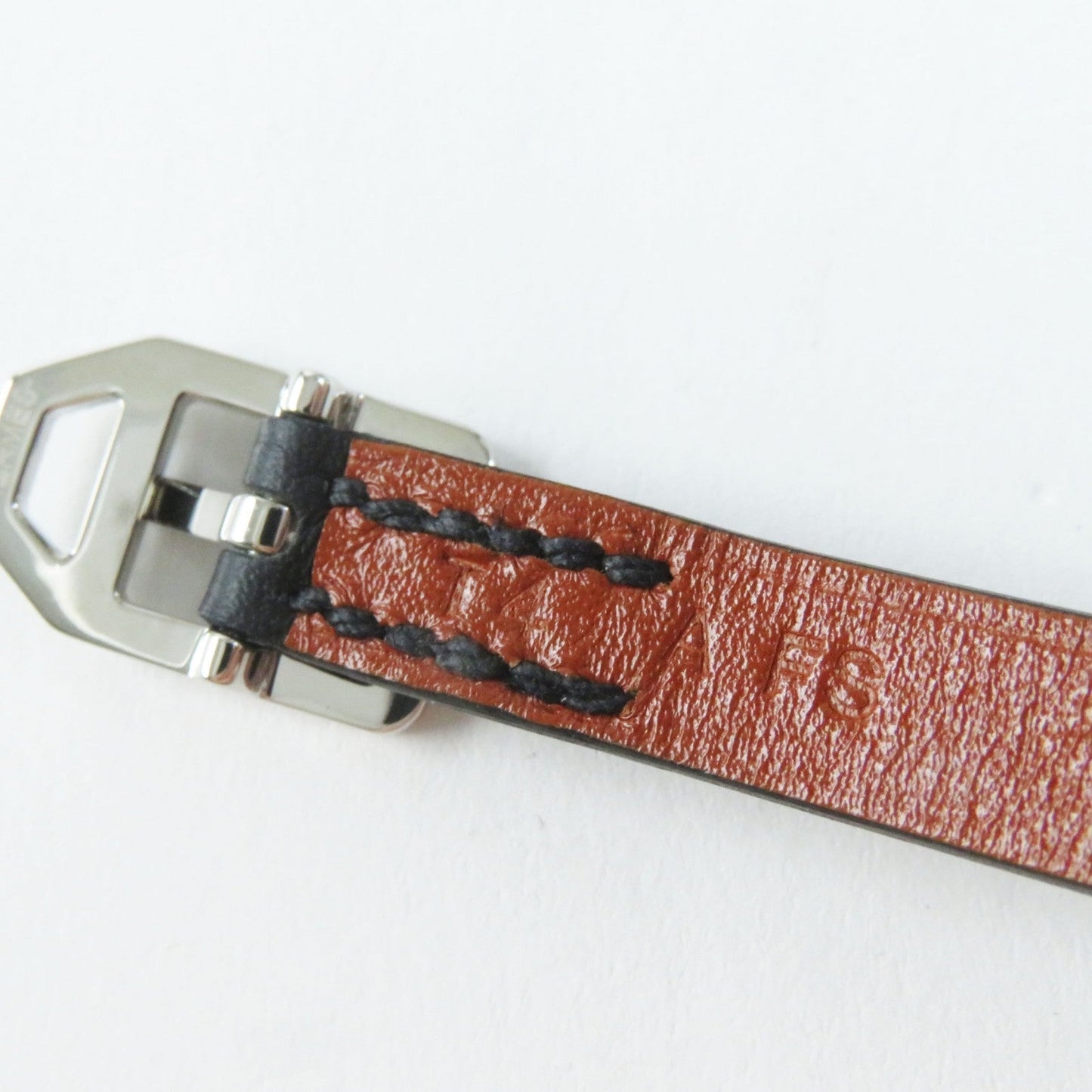 HERMES bracelet leather Black brown