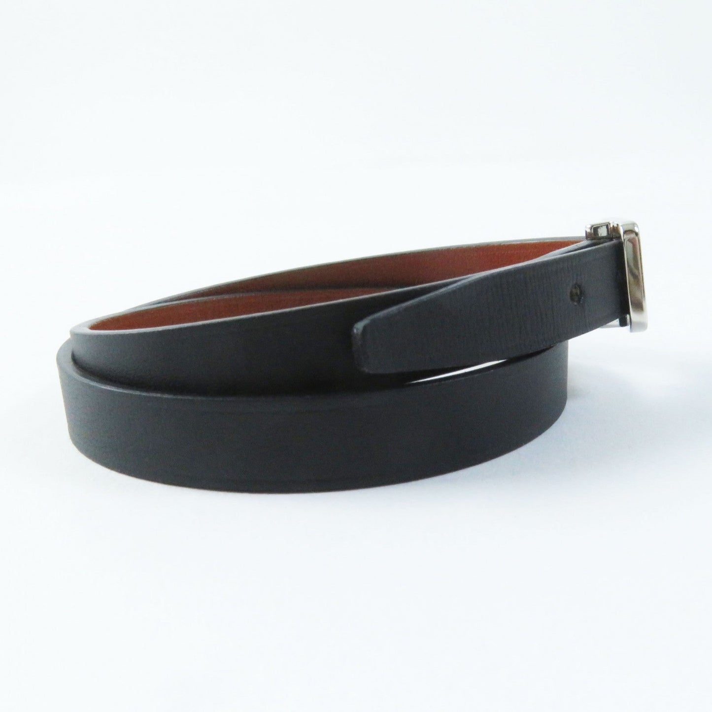 HERMES bracelet leather Black brown