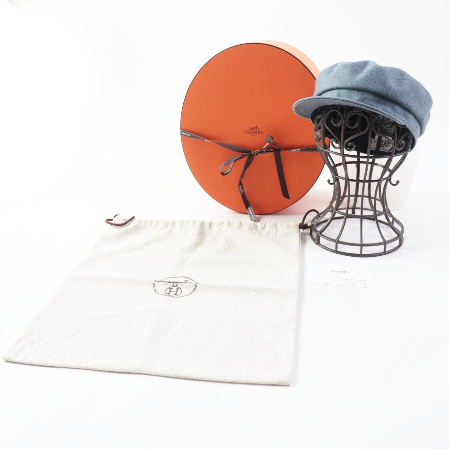 HERMES Casquette cashmere blue Dauville 57