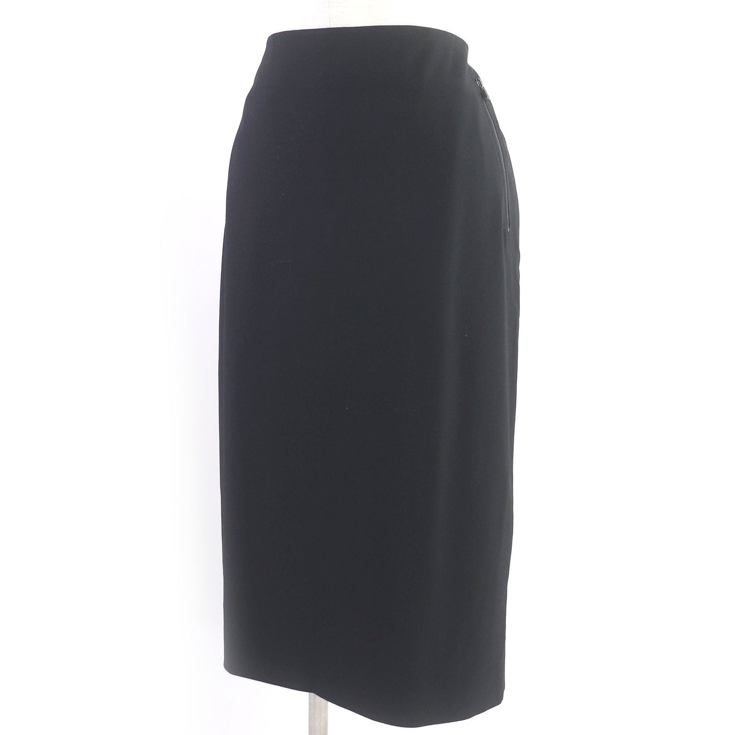 HERMES Tight Skirt Virgin wool black 42