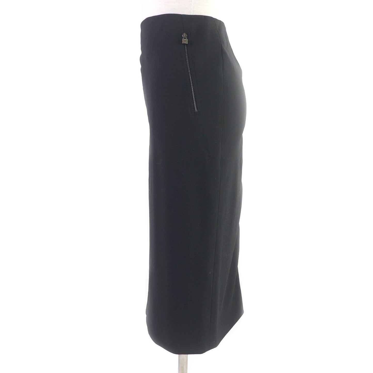 HERMES Tight Skirt Virgin wool black 42