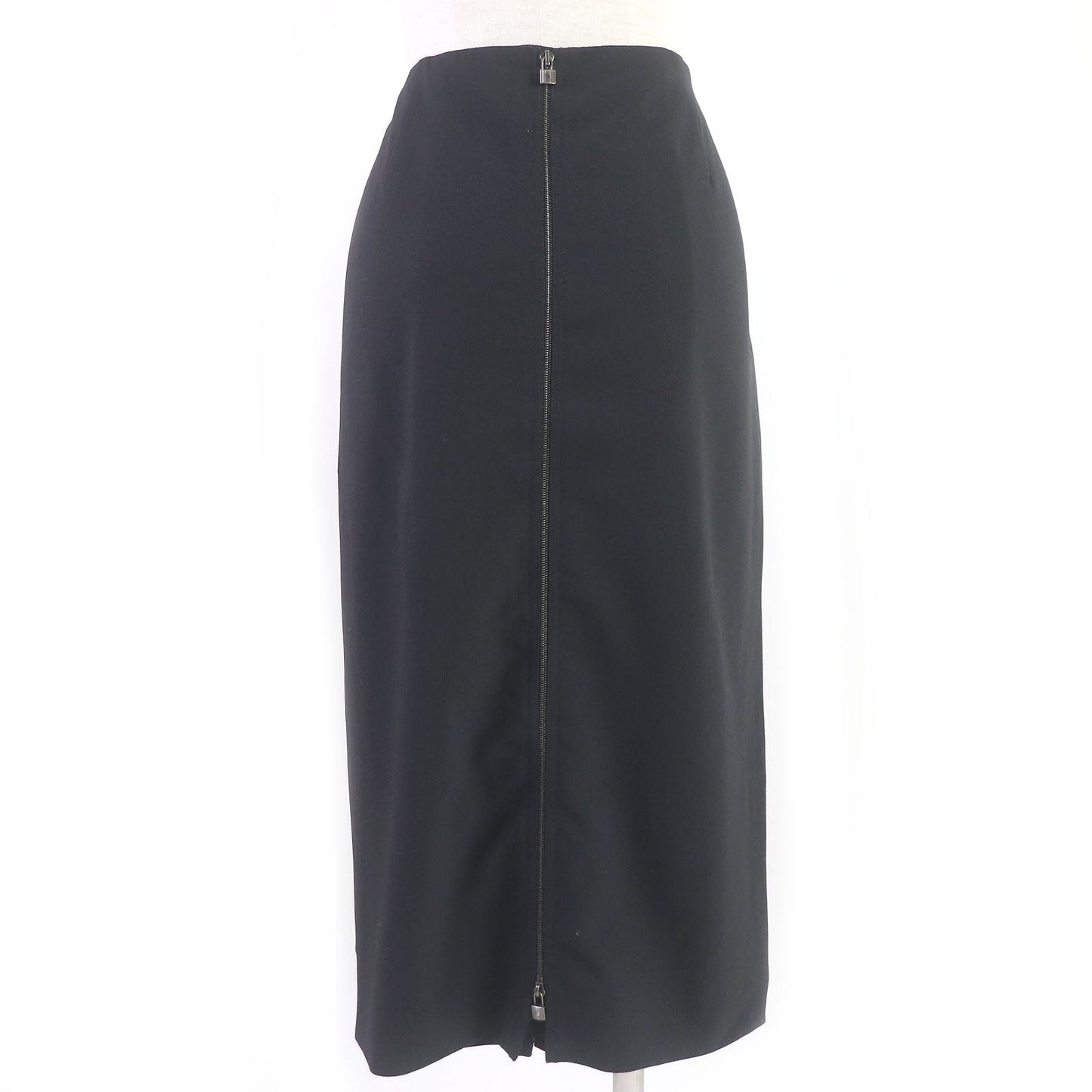 HERMES Tight Skirt Virgin wool black 42