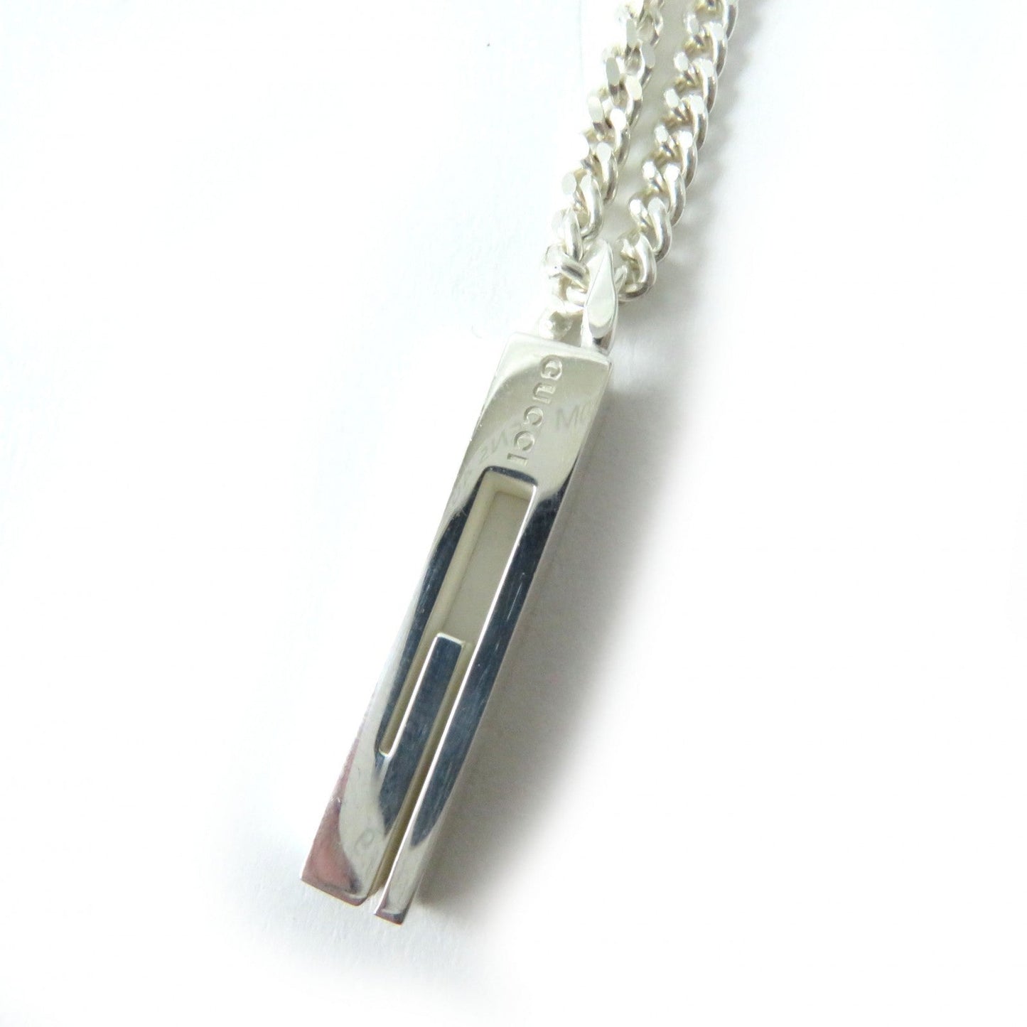 GUCCI Necklace AG925 Silver G motif cut out