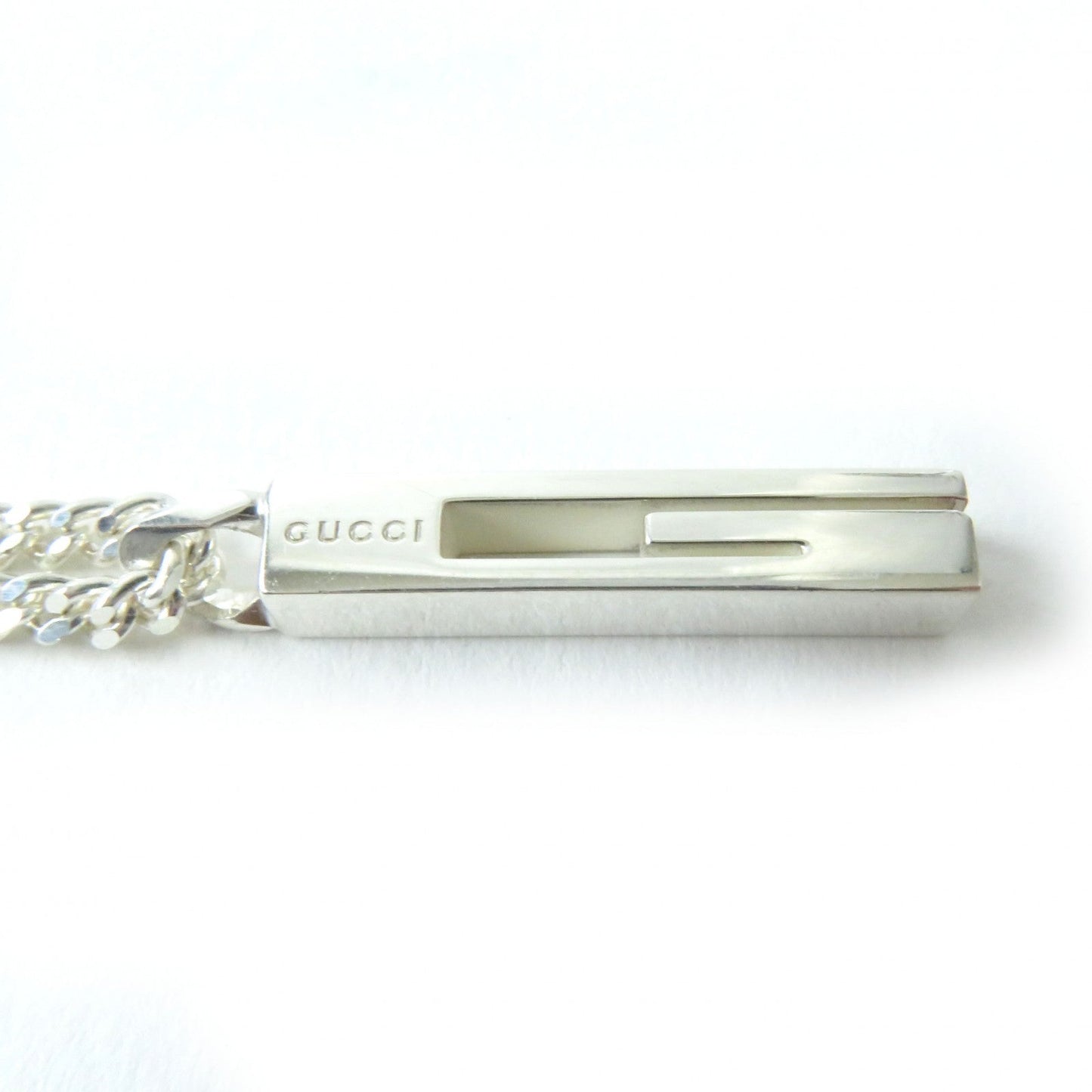 GUCCI Necklace AG925 Silver G motif cut out