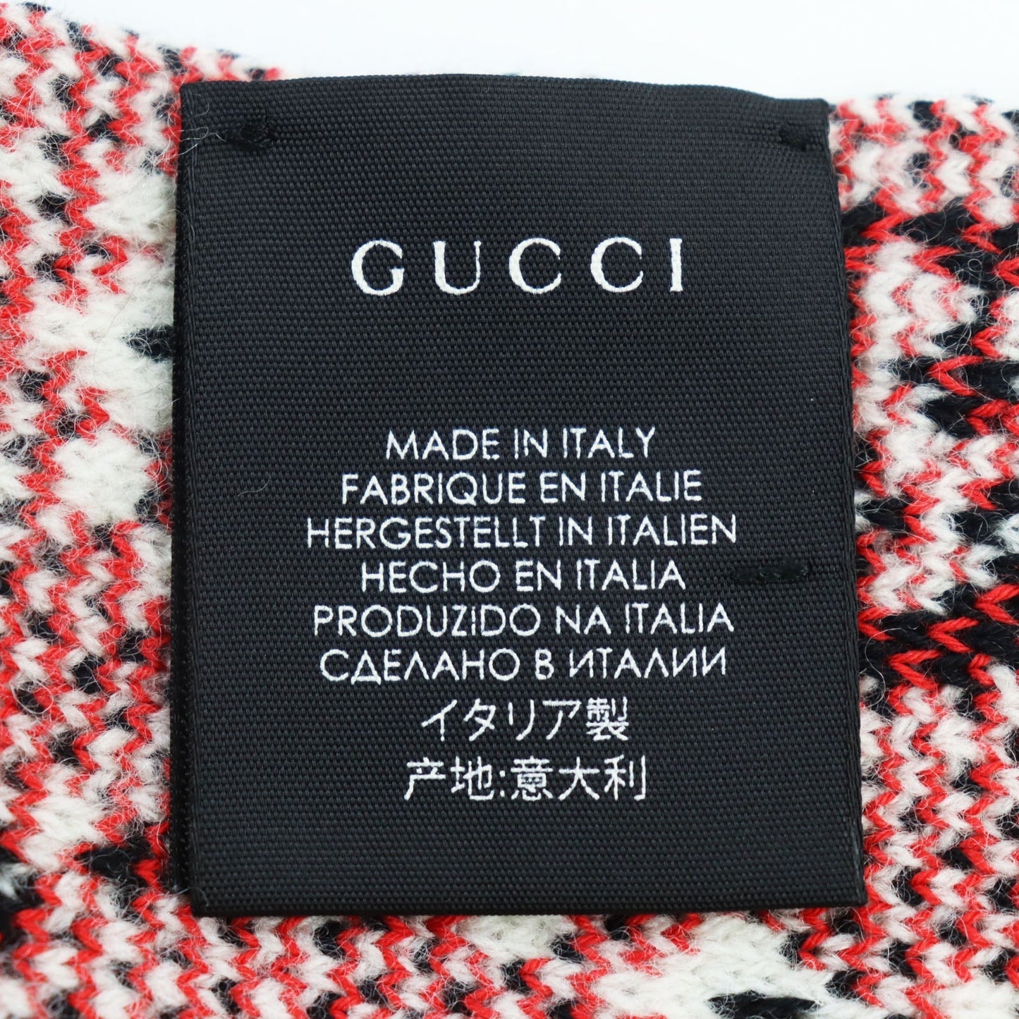 GUCCI Scarf Main: 64% cotton, Main: 36% wool Black type mens Used