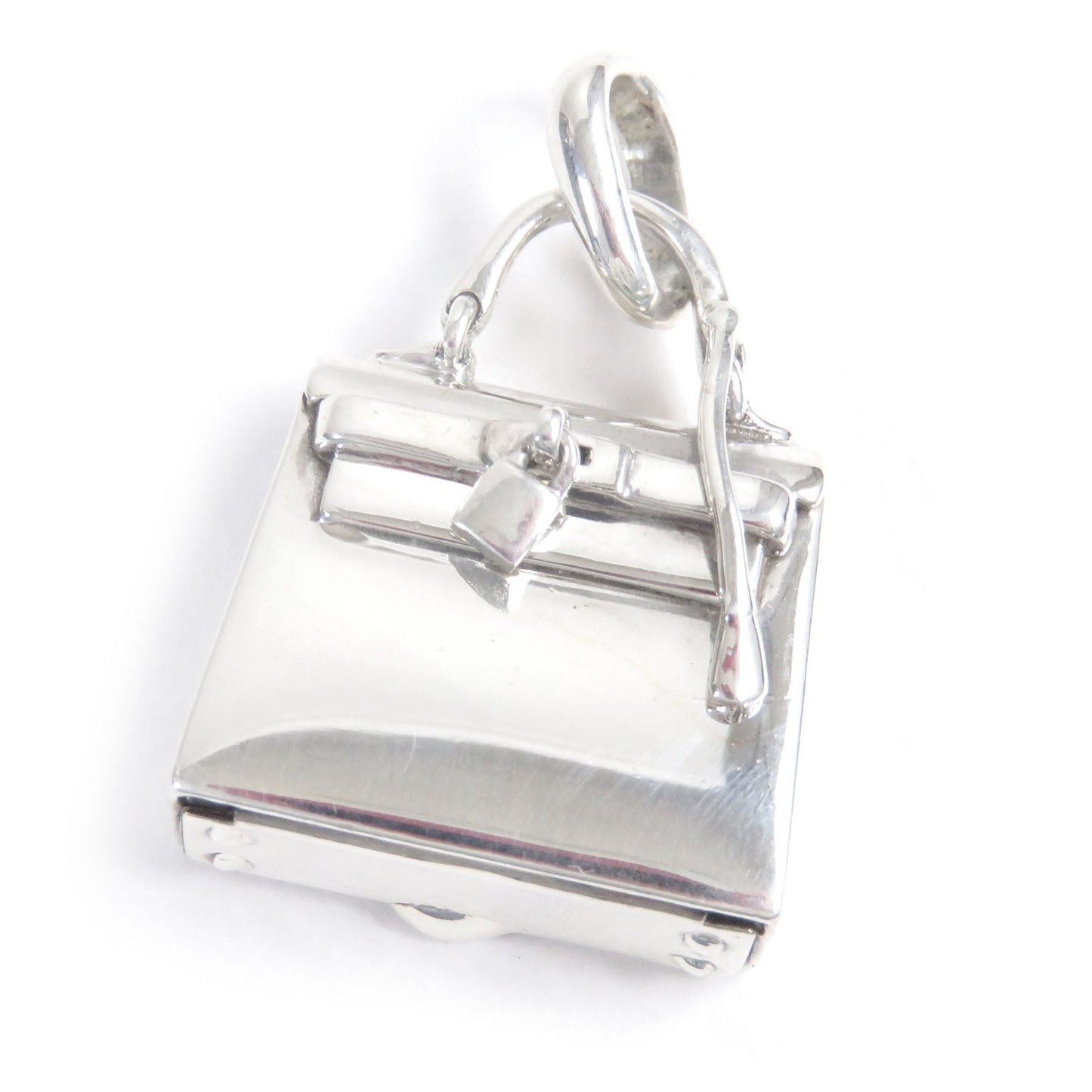 HERMES Pendant top SV925 Silver charm Kelly Pentact Top