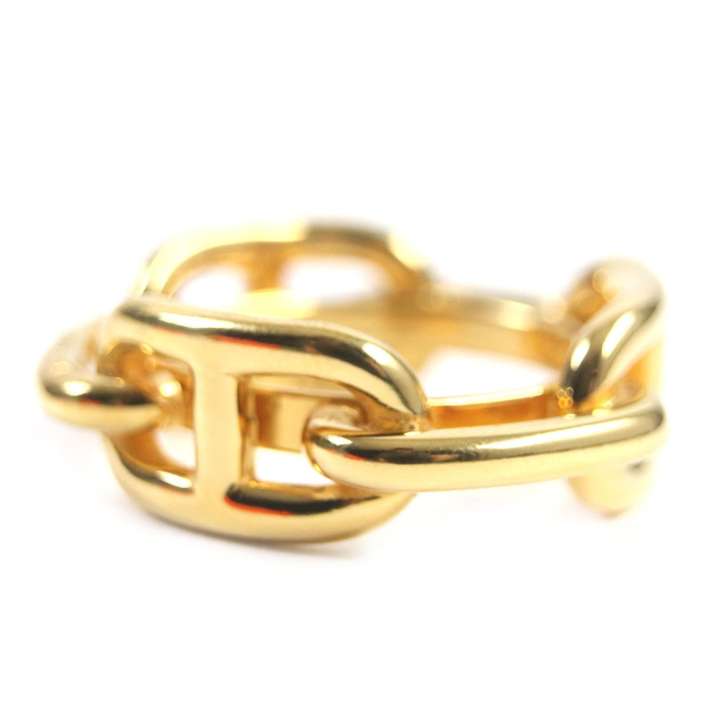 HERMES Scarf ring ― gold Lugate Chene Dunkle