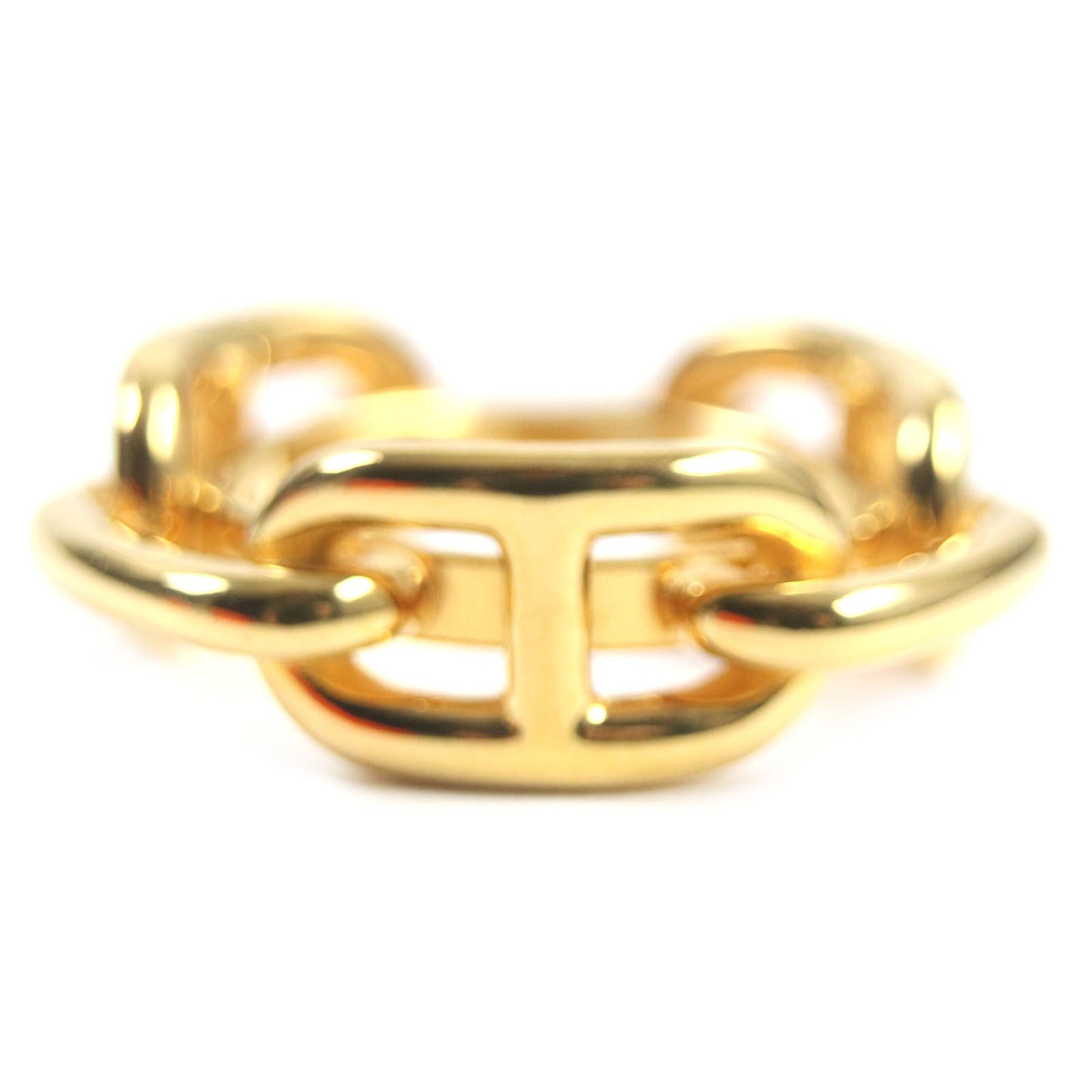 HERMES Scarf ring ― gold Lugate Chene Dunkle