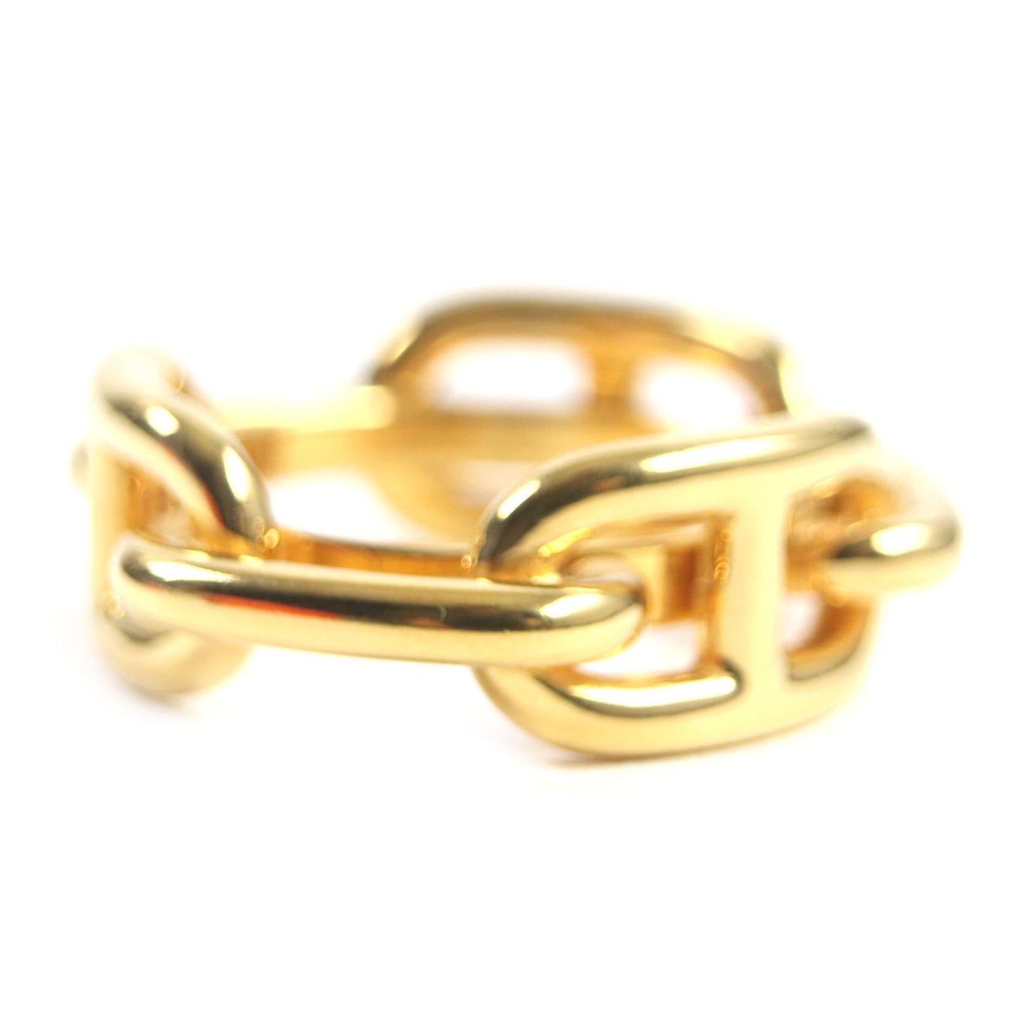 HERMES Scarf ring ― gold Lugate Chene Dunkle