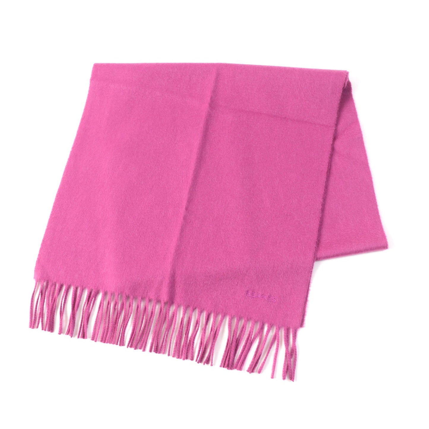 HERMES Scarf Main: 100% cashmere pink Women Used