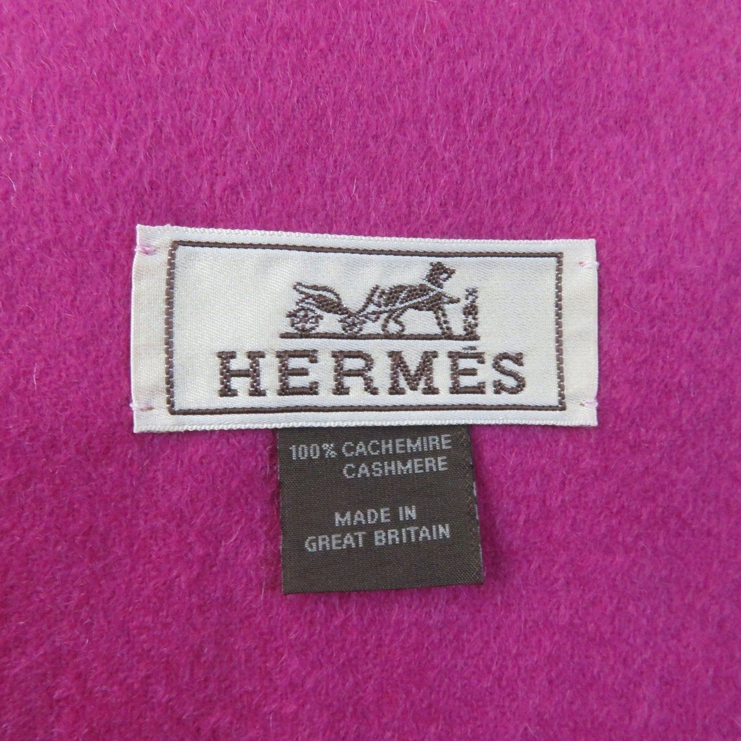 HERMES Scarf Main: 100% cashmere pink Women Used
