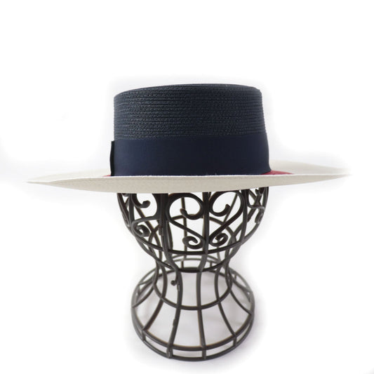 GUCCI hat 454667 polyester Tricolor PAPIER WIDE BRIM HAT