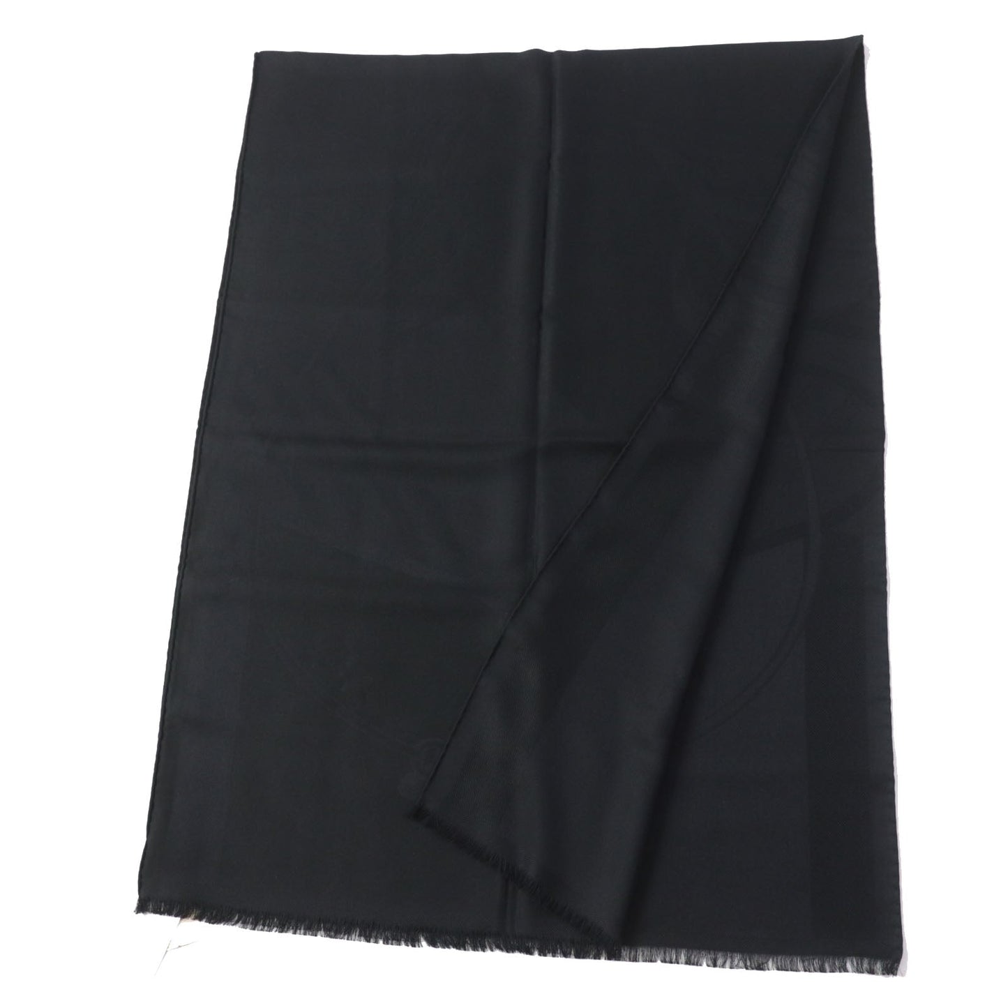 HERMES shawl cashmere black Cheval a la Couverture Rectangle Horse Blanket