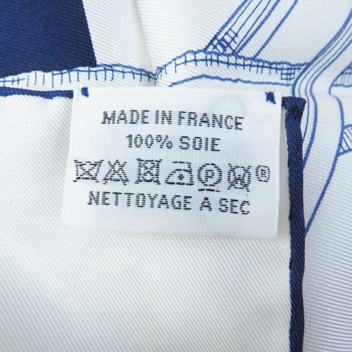HERMES scarf Main: 100% silk HG/MARINE/BLANCO/OR The Art of Rulership Carre90 Women Used