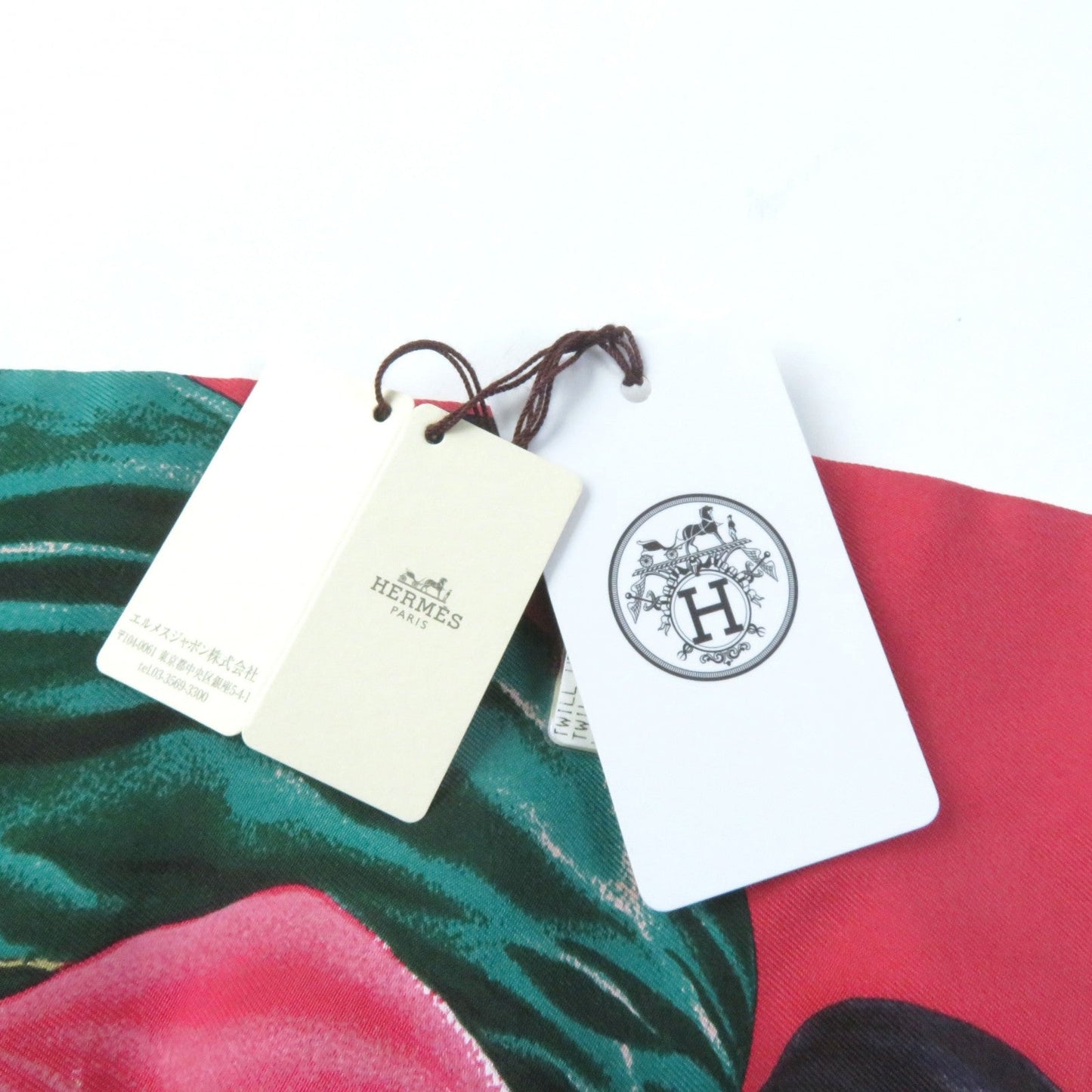 HERMES scarf Main: 100% silk MULTICO/ROUGE PANI LA SHAR PAWNEE Pawny Chief Twill up Women Used