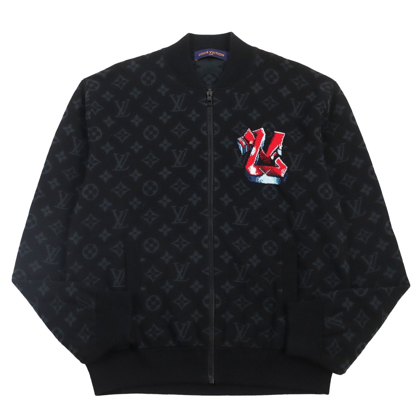 LOUIS VUITTON Blouson 1AA4XT cotton black LV Graffiti Zip Blouson M