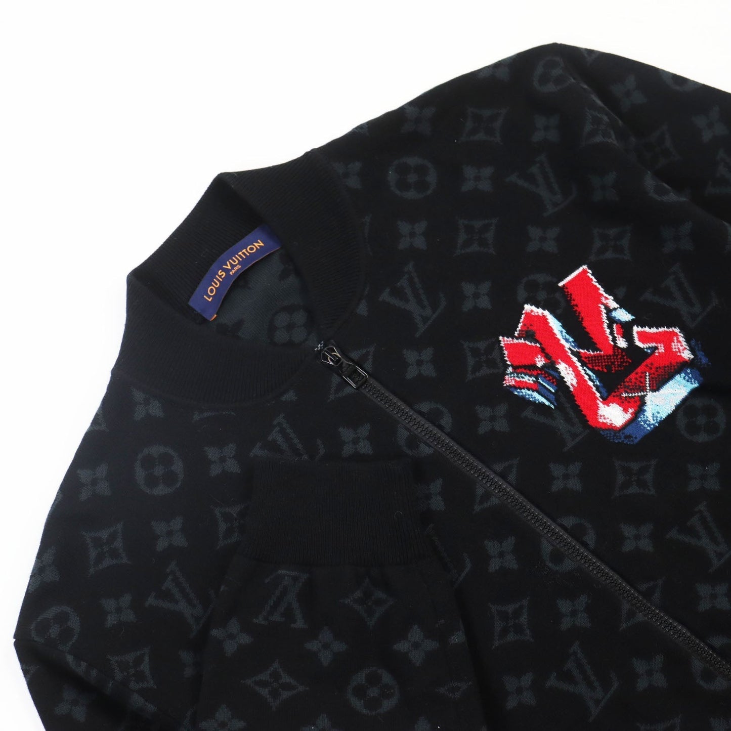 LOUIS VUITTON Blouson 1AA4XT cotton black LV Graffiti Zip Blouson M