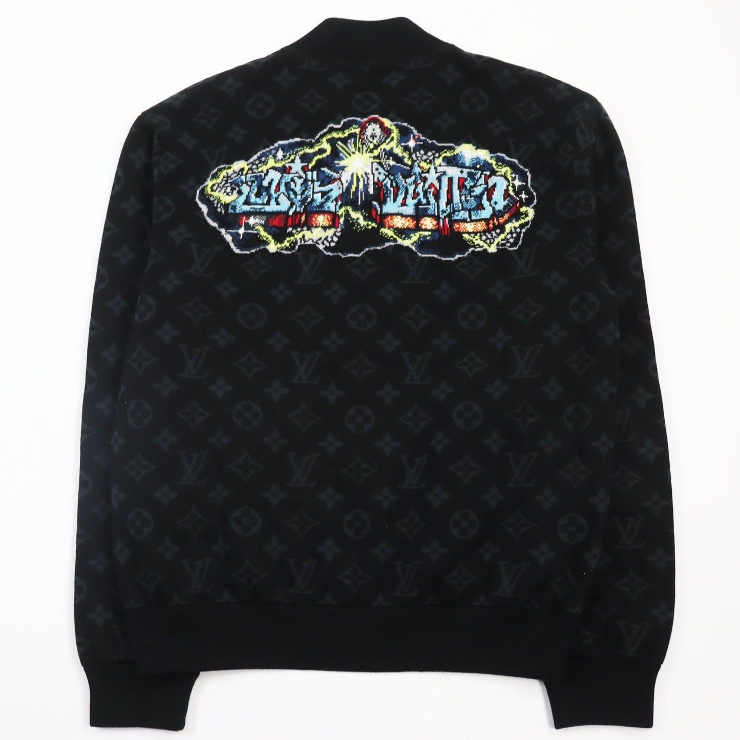 LOUIS VUITTON Blouson 1AA4XT cotton black LV Graffiti Zip Blouson M