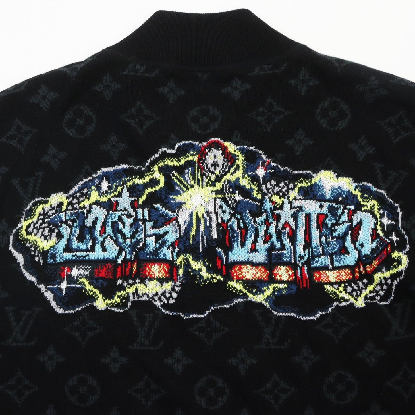 LOUIS VUITTON Blouson 1AA4XT cotton black LV Graffiti Zip Blouson M
