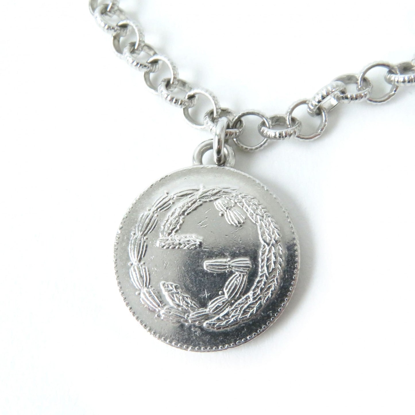 GUCCI bracelet 433499 AG925 Silver Interlocking G BEE Coin 18
