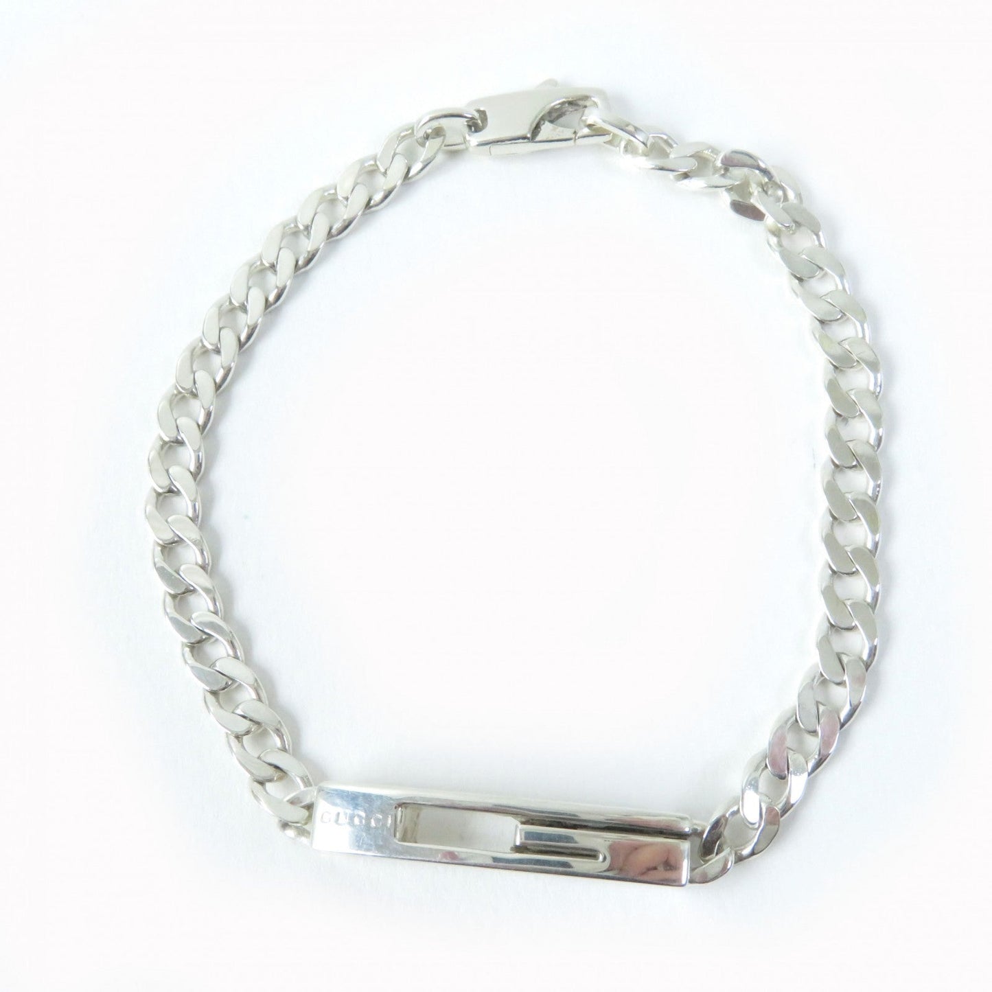 GUCCI bracelet 223738 AG925 Silver Cutout G 16