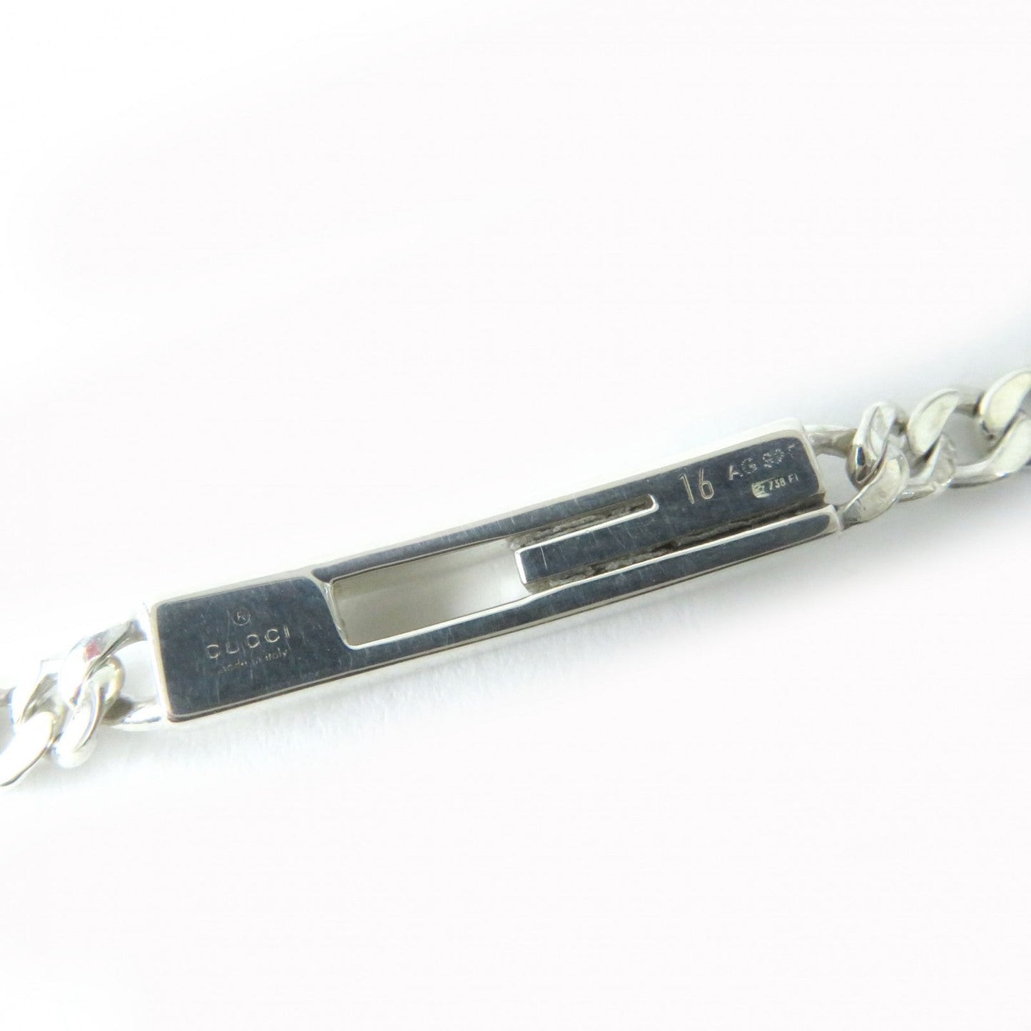 GUCCI bracelet 223738 AG925 Silver Cutout G 16