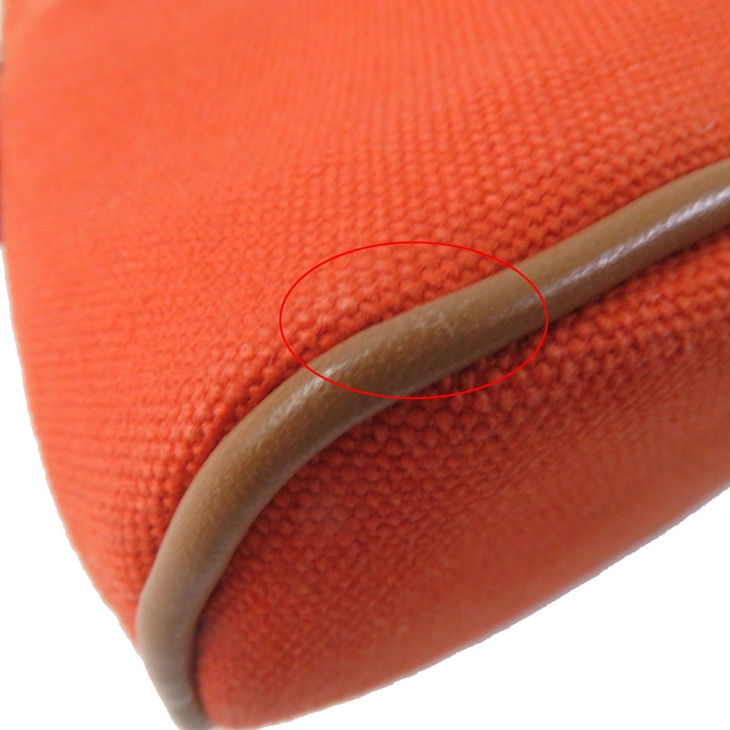 HERMES Pouch cotton Orange Bored Pouch PM