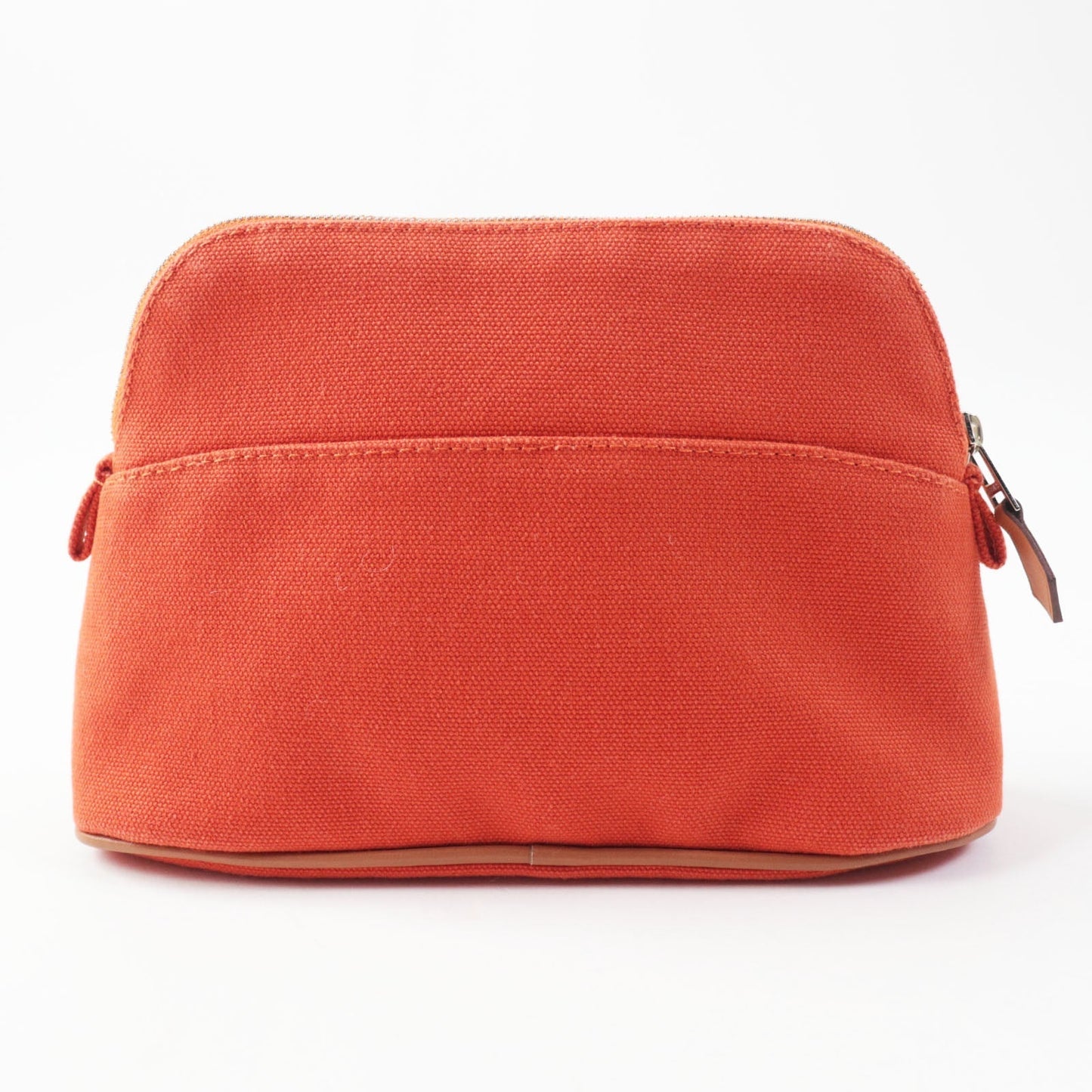 HERMES Pouch cotton Orange Bored Pouch PM