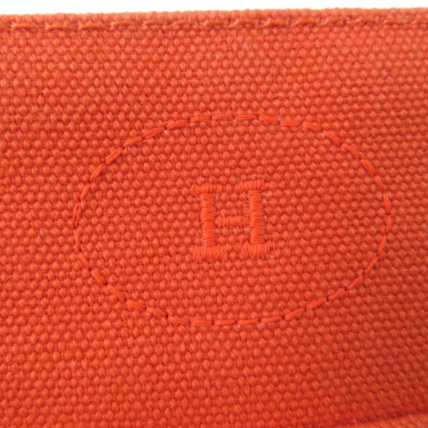 HERMES Pouch cotton Orange Bored Pouch PM