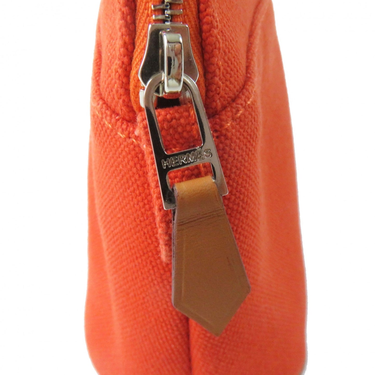 HERMES Pouch cotton Orange Bored Pouch PM