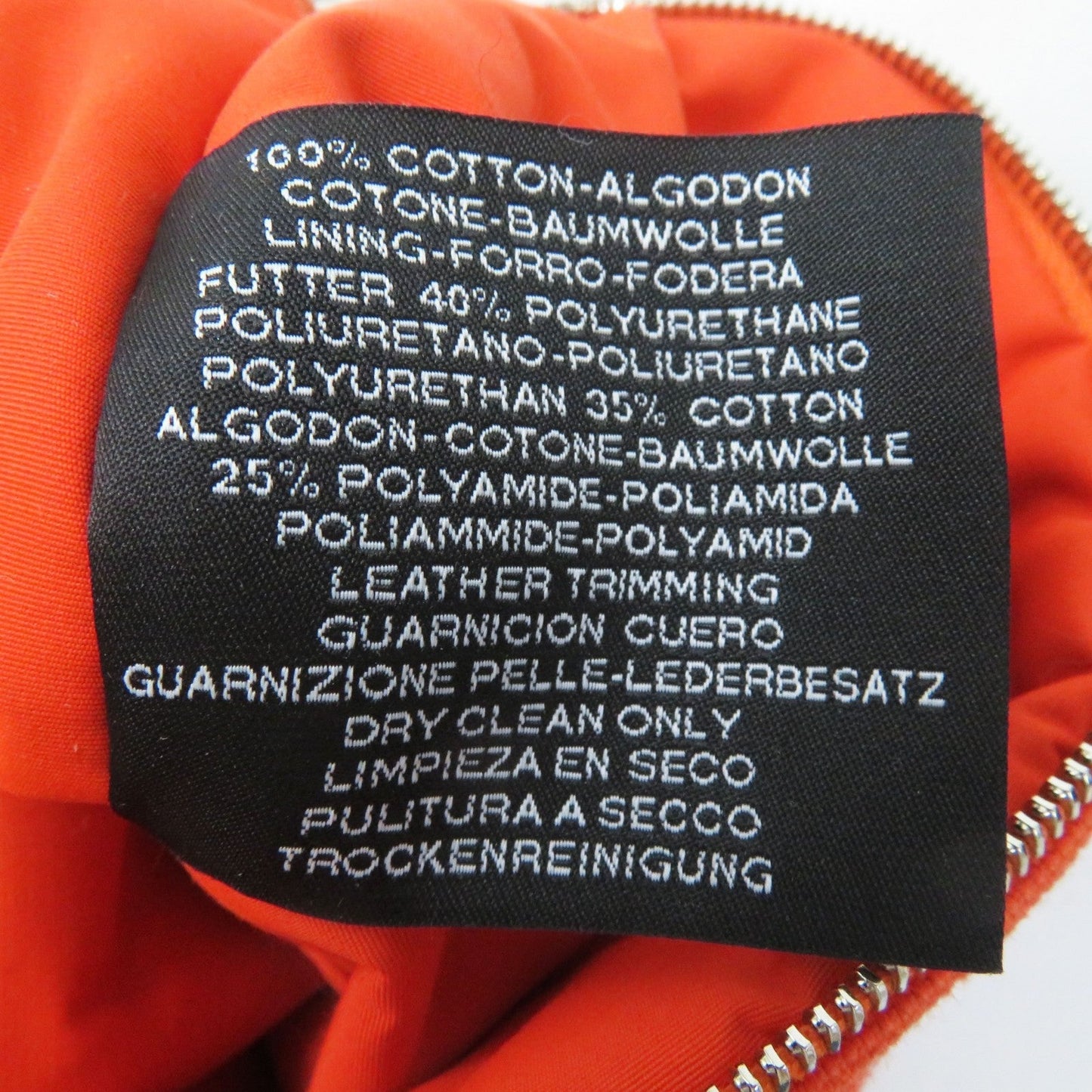 HERMES Pouch cotton Orange Bored Pouch PM