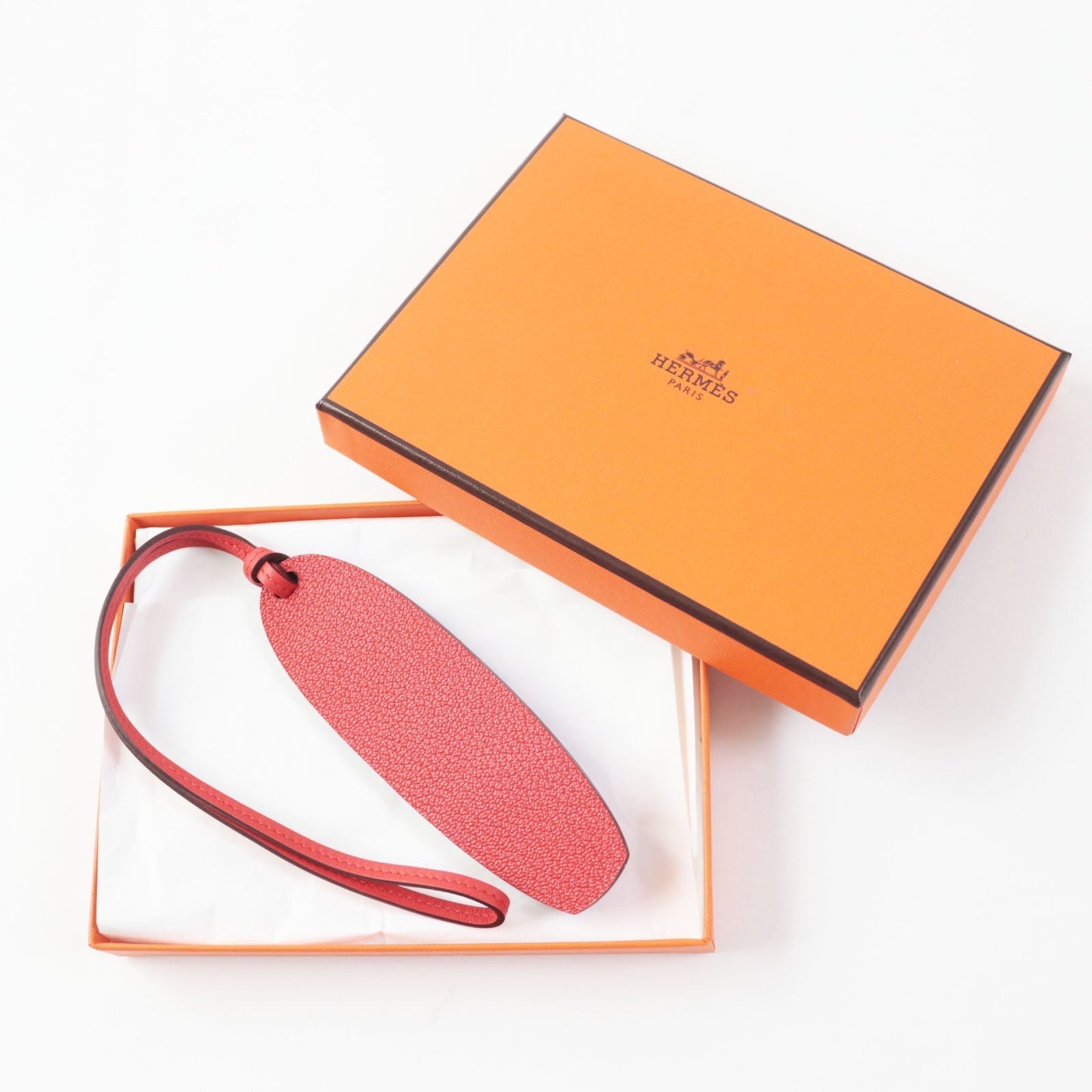 HERMES Bag charm Chevre Misol Red Blue Yellow Petit Ash