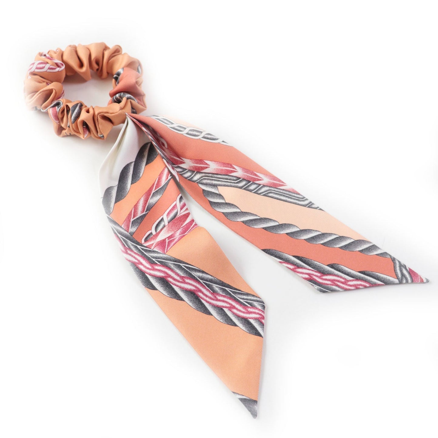 HERMES hair accessory silk Orange type Bella ROBE DU SOIR