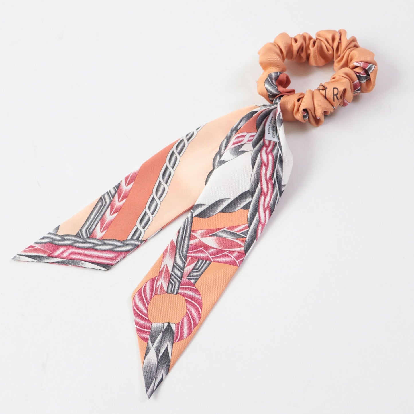 HERMES hair accessory silk Orange type Bella ROBE DU SOIR