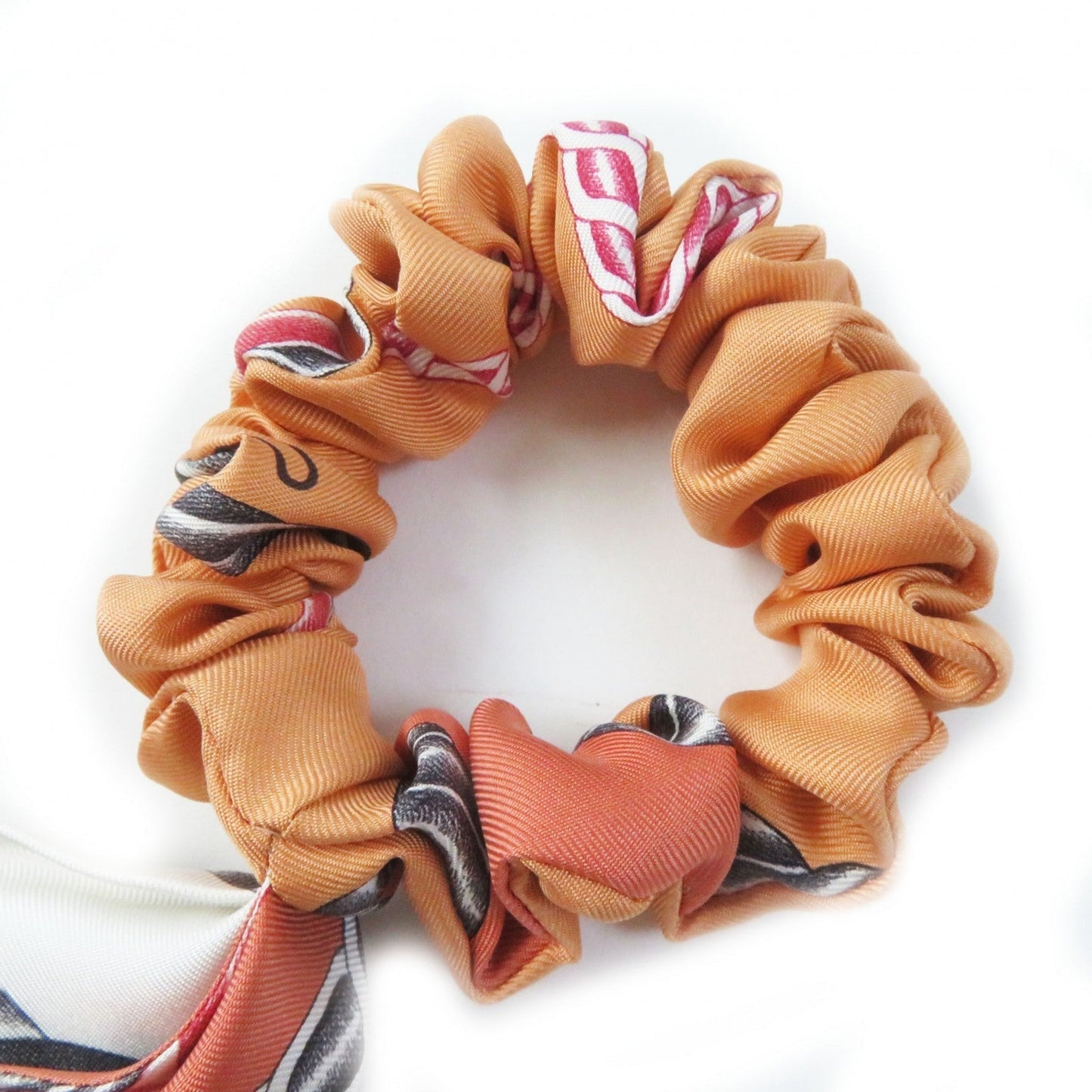 HERMES hair accessory silk Orange type Bella ROBE DU SOIR