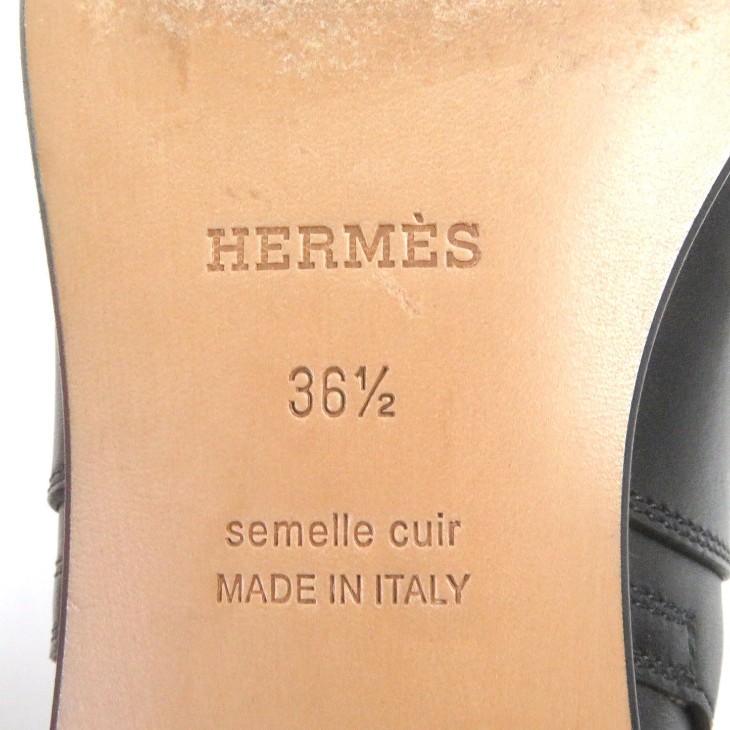 HERMES short boots H162133Z Main: Leather black Neo Women 36.5 Used
