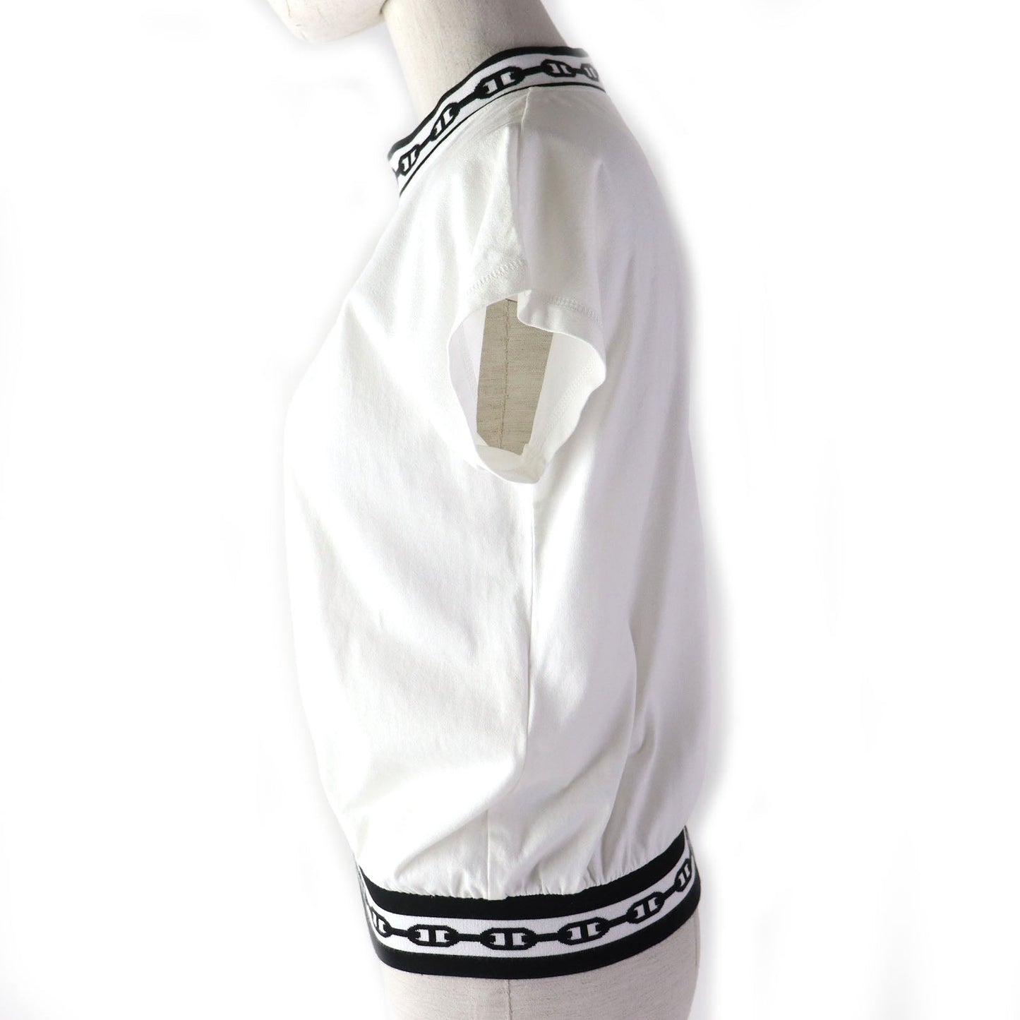HERMES Short sleeve T-shirt cotton White black 34
