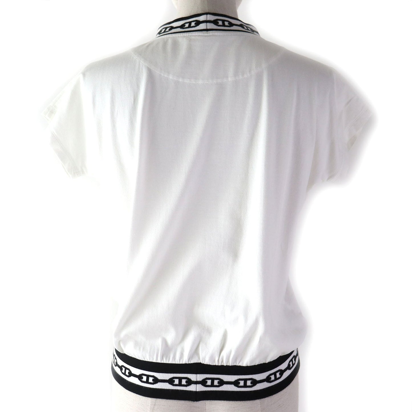 HERMES Short sleeve T-shirt cotton White black 34