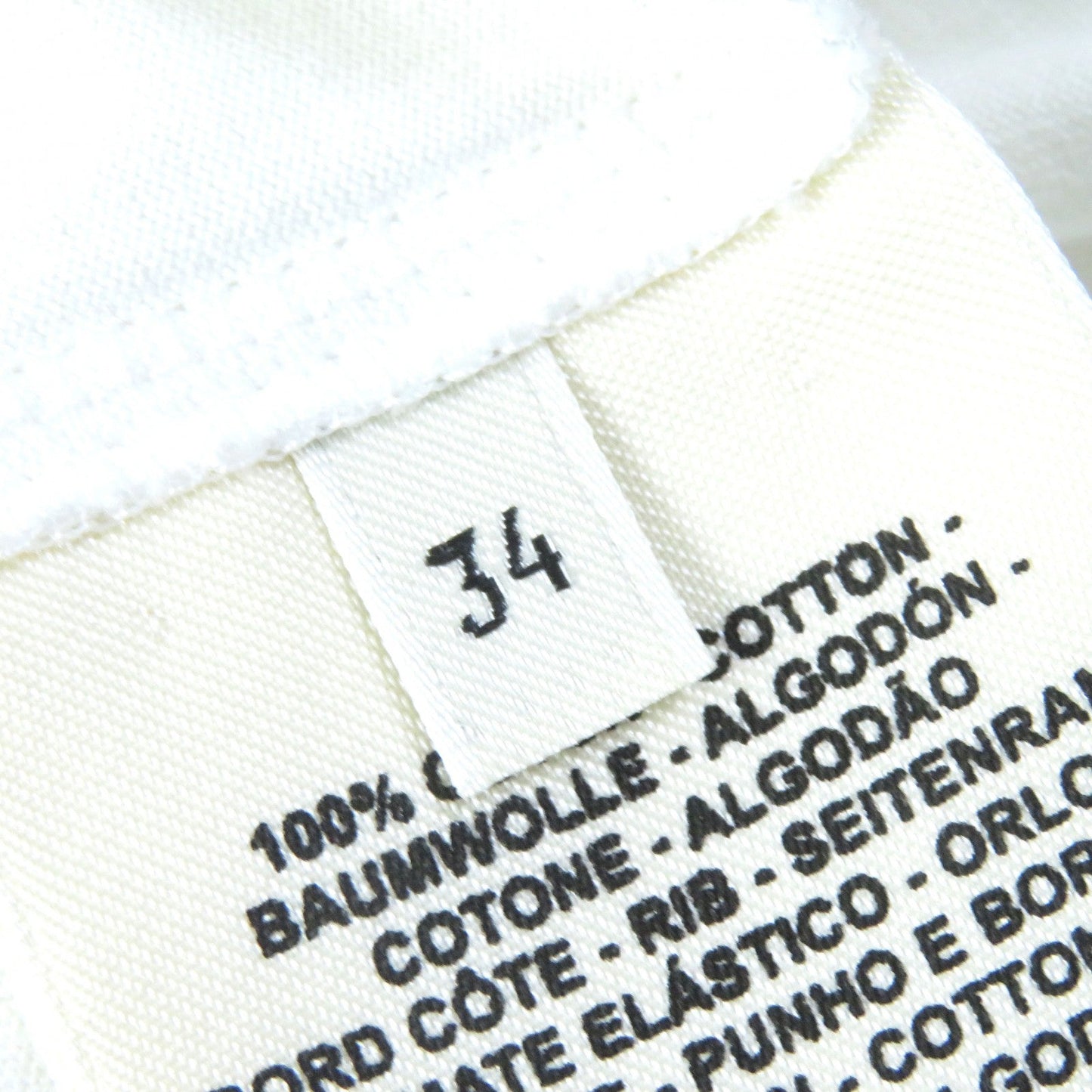 HERMES Short sleeve T-shirt cotton White black 34