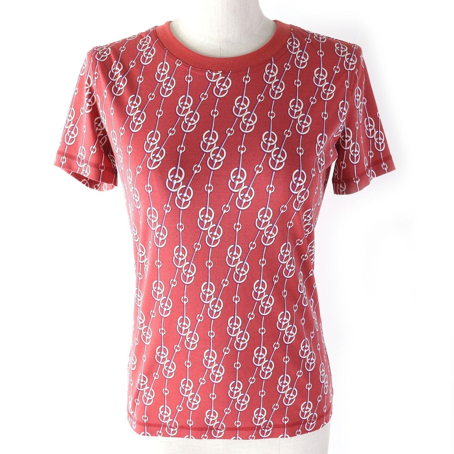HERMES Short sleeve T-shirt cotton Red type 34