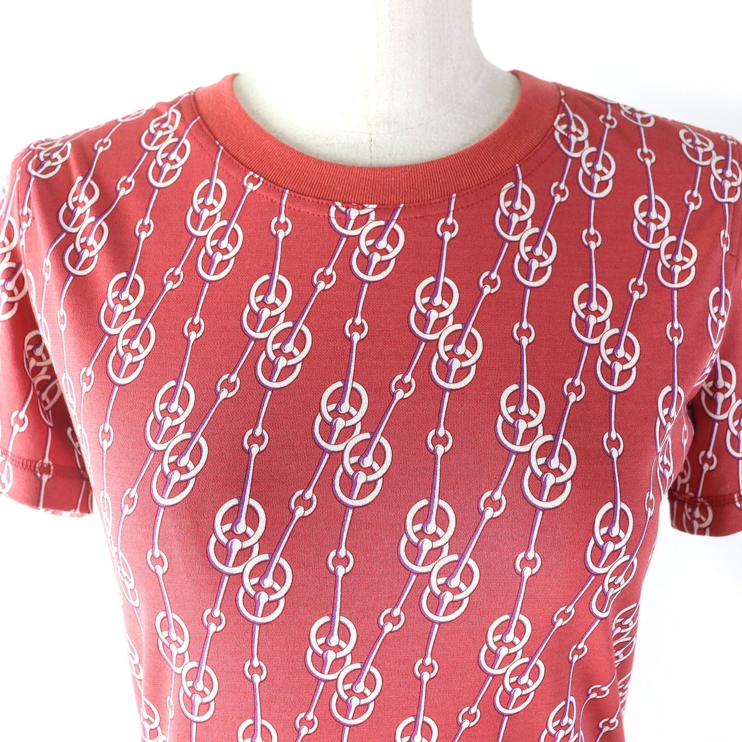 HERMES Short sleeve T-shirt cotton Red type 34