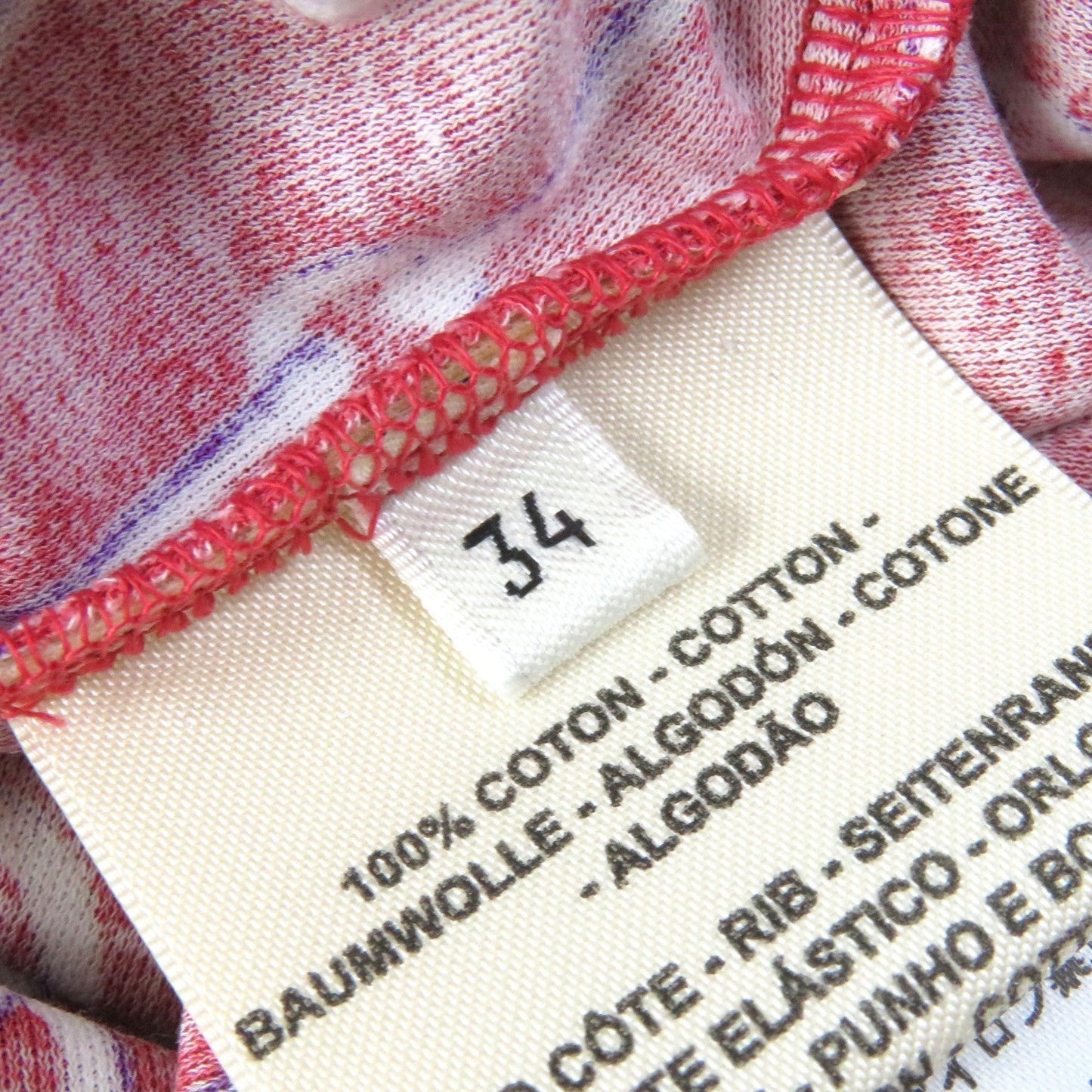 HERMES Short sleeve T-shirt cotton Red type 34